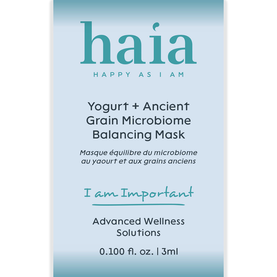 Haia I Am Important Yogurt + Ancient Grain Microbiome Balancing Face Mask - Hydrating & Soothing for Sensitive Skin - Perfect for Spa Nights & Self-Care Routines