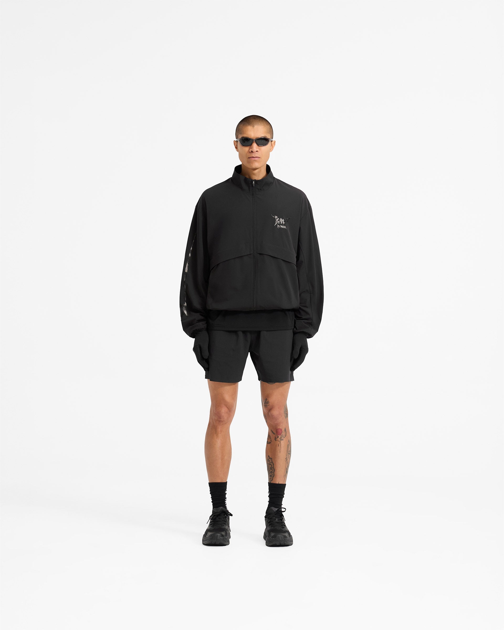 Team 247 X END Track Jacket - Jet Black | Men's Lightweight Running & Training Jacket | Perfect for Gym, Jogging & Outdoor Sports