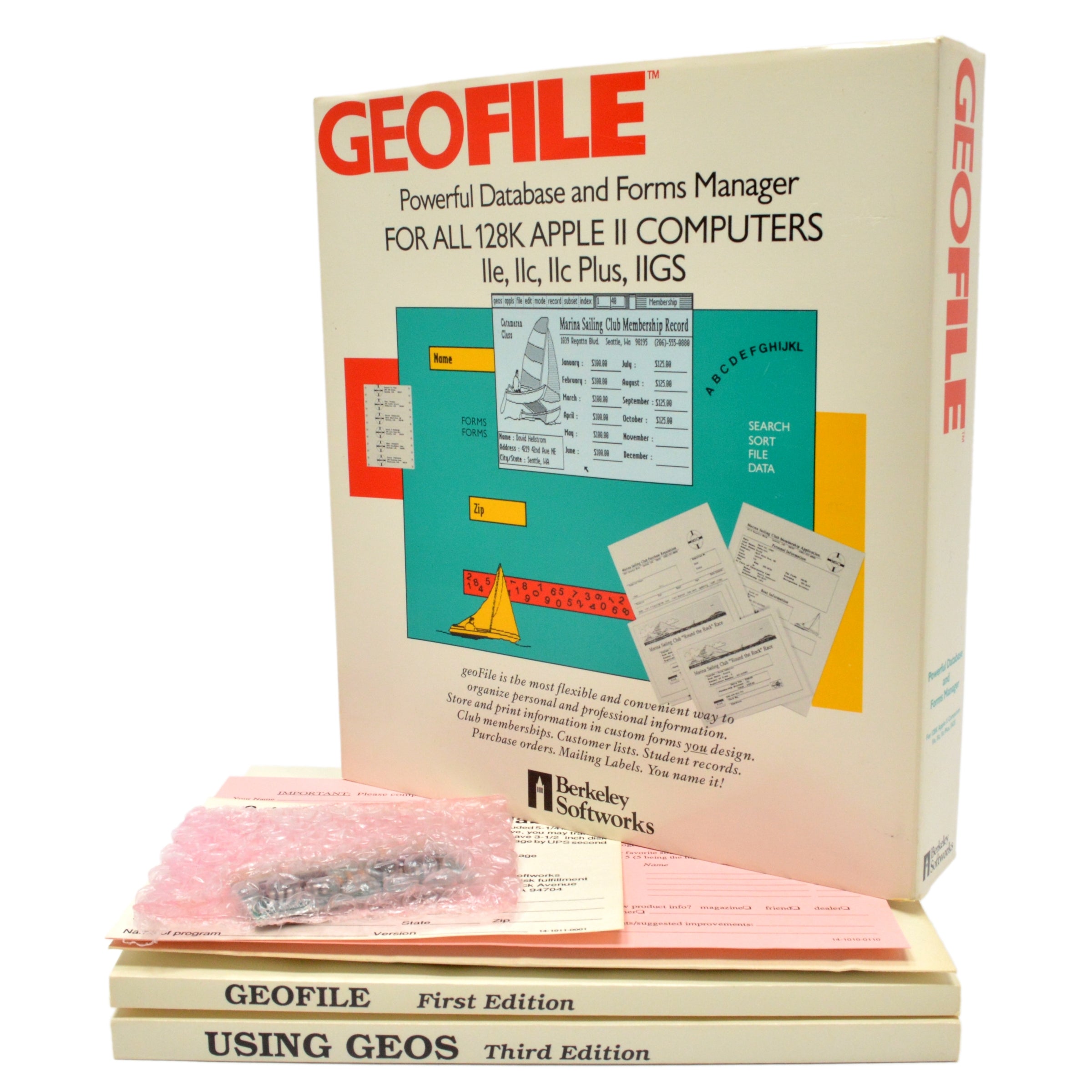 GEOFILE DATABASE & FORMS MANAGER Software for 128K Apple II Computers - Vintage Data Management Solution for Collectors and Retro Computing Enthusiasts