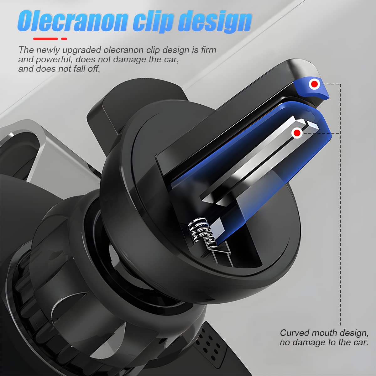 Universal Car Air Vent Phone Mount - Auto-Lock Gravity Stable Stand with Upgraded Clip | Hands-Free Vehicle Cradle Holder for iPhone, Samsung & All Smartphones | Perfect for Road Trips, Uber Drivers & Commuting (Blue)