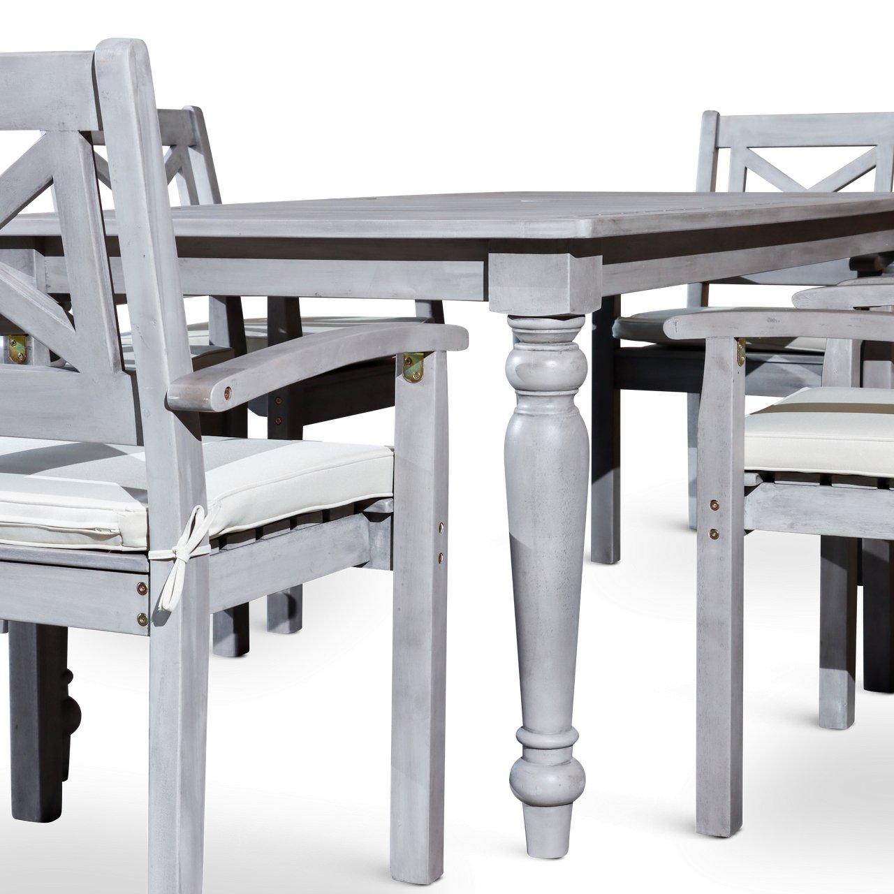 Premium Castlewood Canyon Outdoor Dining Set - Patio Furniture for Backyard, Garden, Deck - Weather-Resistant & Durable - Perfect for BBQs, Family Gatherings, and Outdoor Entertaining