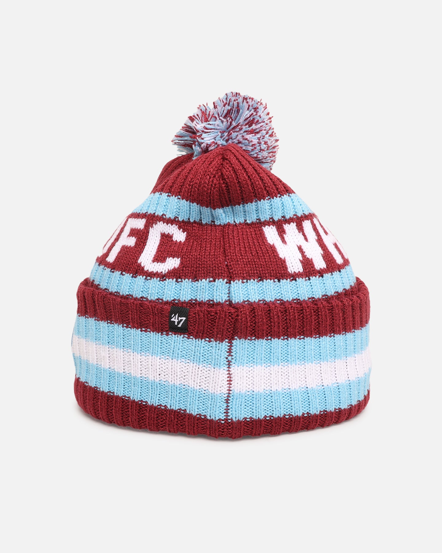47 Brand West Ham United FC Premier League Supporters Light 47 Cuff Knit Beanie - Cardinal Red Winter Hat for Men & Women - Perfect for Football Games, Cold Weather & Outdoor Activities