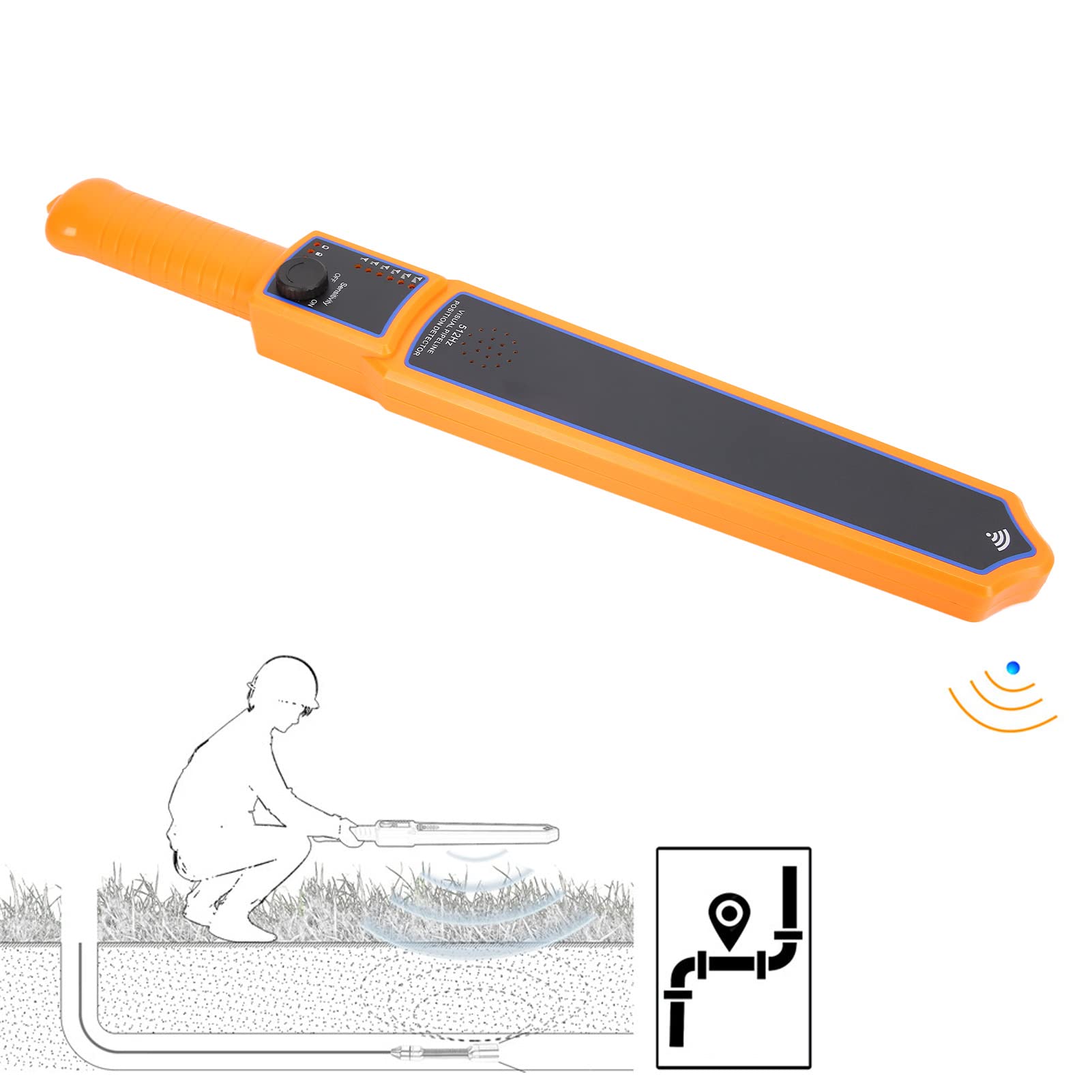 Hilitand 512Hz Sewer Camera Receiver - 16.5ft Waterproof Pipe Inspection Camera with Underground Locator | Plumbing Drain Snake for Pipeline Inspection | Perfect for Home Repairs, Commercial Maintenance & Industrial Pipe Diagnostics