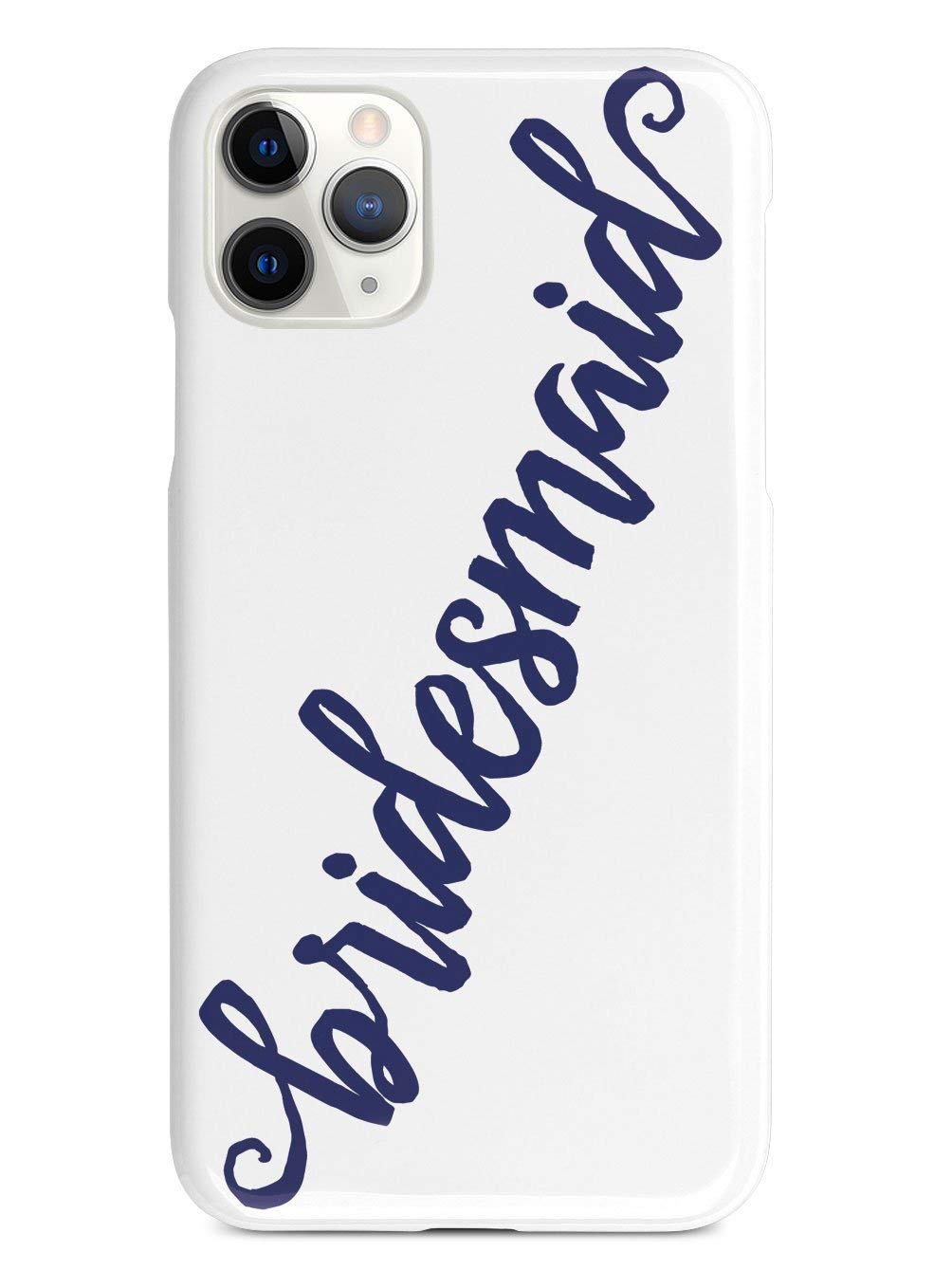 Inspired Cases - iPhone 12 Pro Case Compatible - 3D Textured Protective Cover for Apple iPhone 12 Pro - Navy Blue Bridesmaid Design - Perfect for Weddings, Parties & Everyday Use