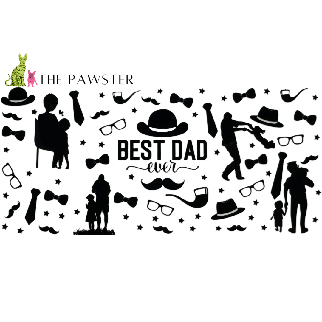 #10 Best Dad 16oz Coffee Tumbler Wrap - Funny Insulated Mug Sleeve for Father's Day Gifts, Office & Travel Use