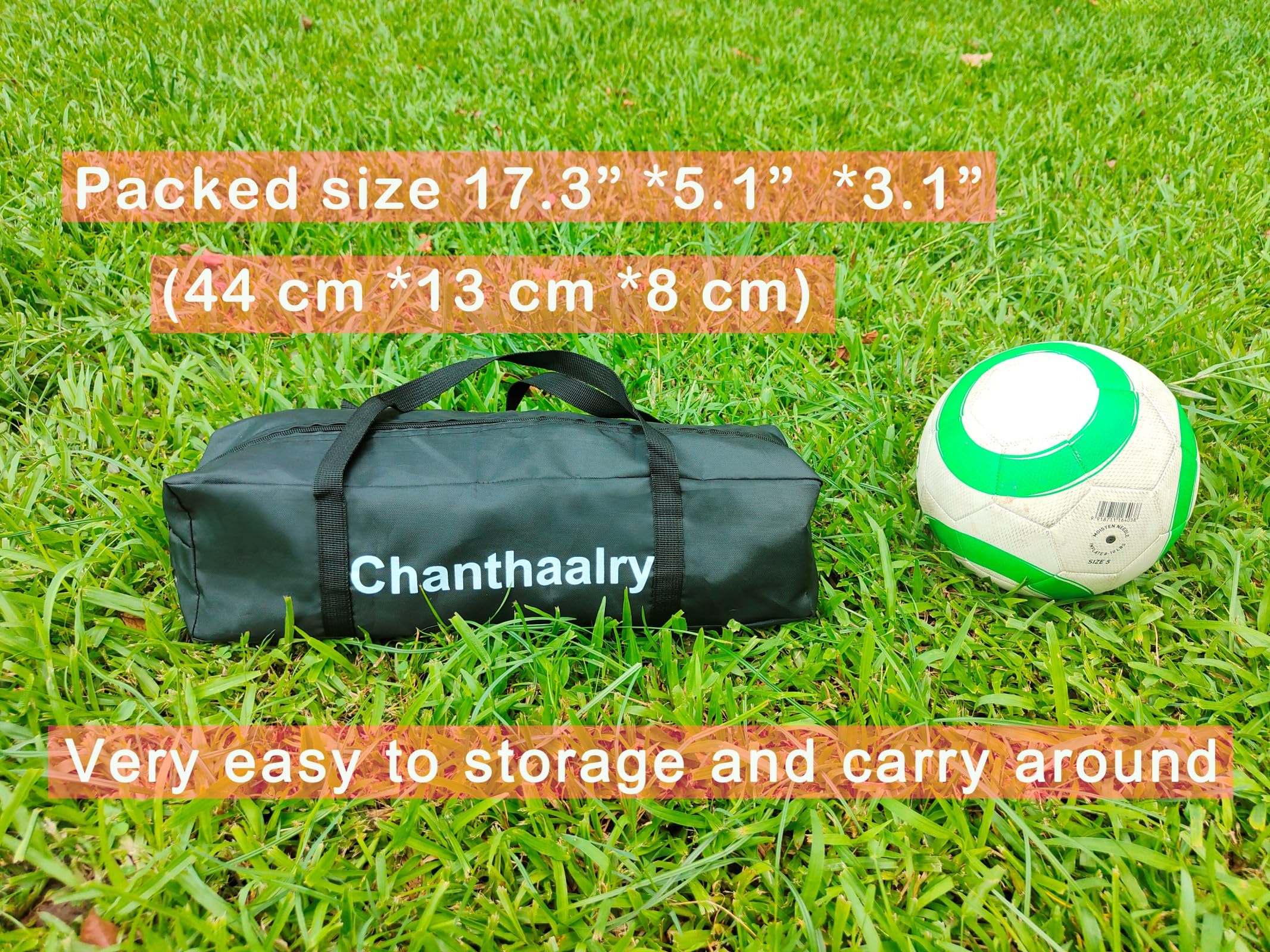 2-in-1 Portable Soccer Goal Net with Scoreboard - 5ft x 4ft Quick Assembly Backyard Soccer Goal with Carry Bag - Perfect for Outdoor, Indoor, Pitch, Court, Park, Beach & Field Training | Great for Kids & Adults Soccer Practice