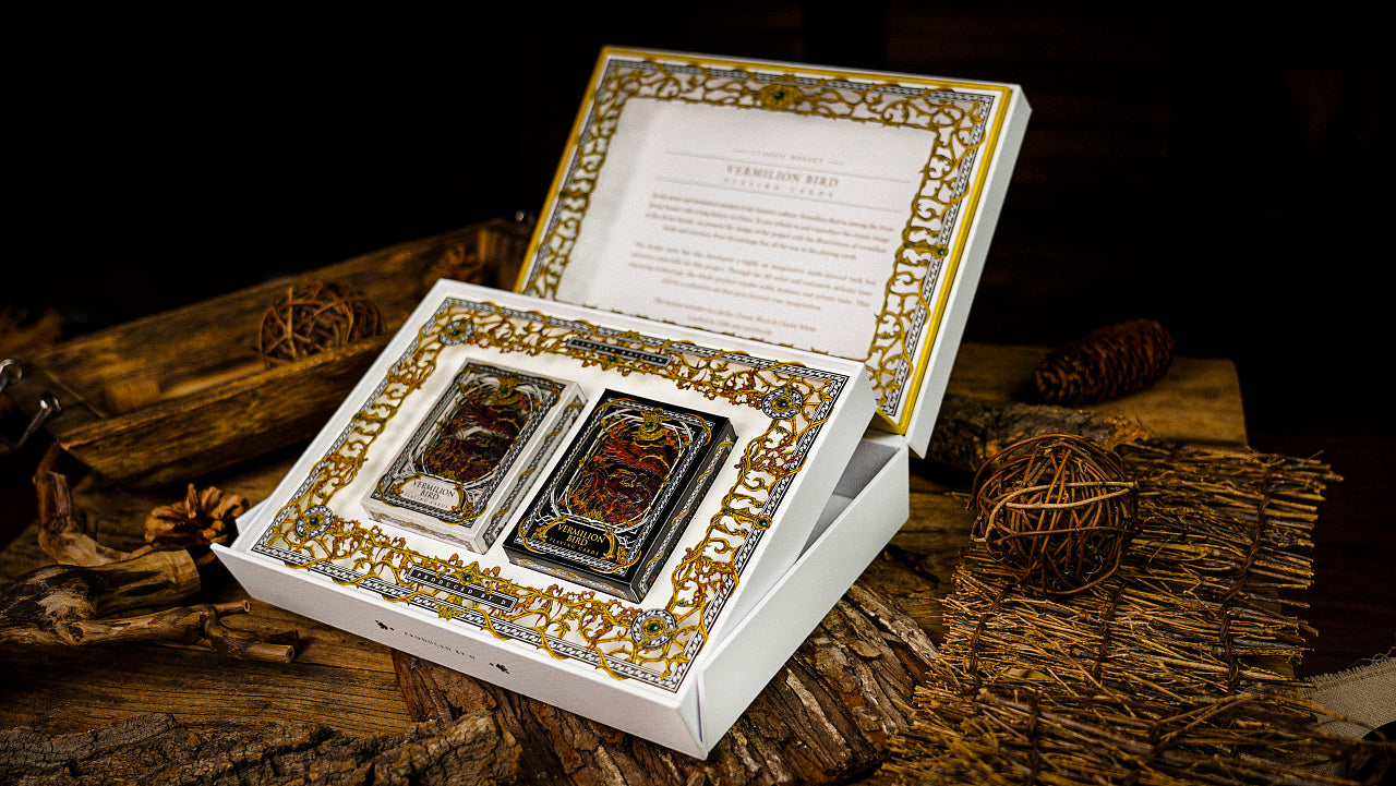 Vermilion Bird Luxury Playing Cards - Premium Quality Poker Cards for Magic Tricks, Cardistry & Casino Games - Perfect for Parties, Poker Nights & Collectors