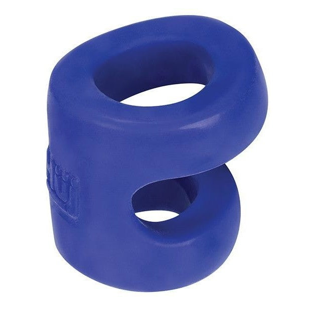 Hunkyjunk Connect Cock Ball Tugger - Cobalt Blue BDSM Toy for Men | Adult Bondage Gear for Couples Play & Sensual Exploration