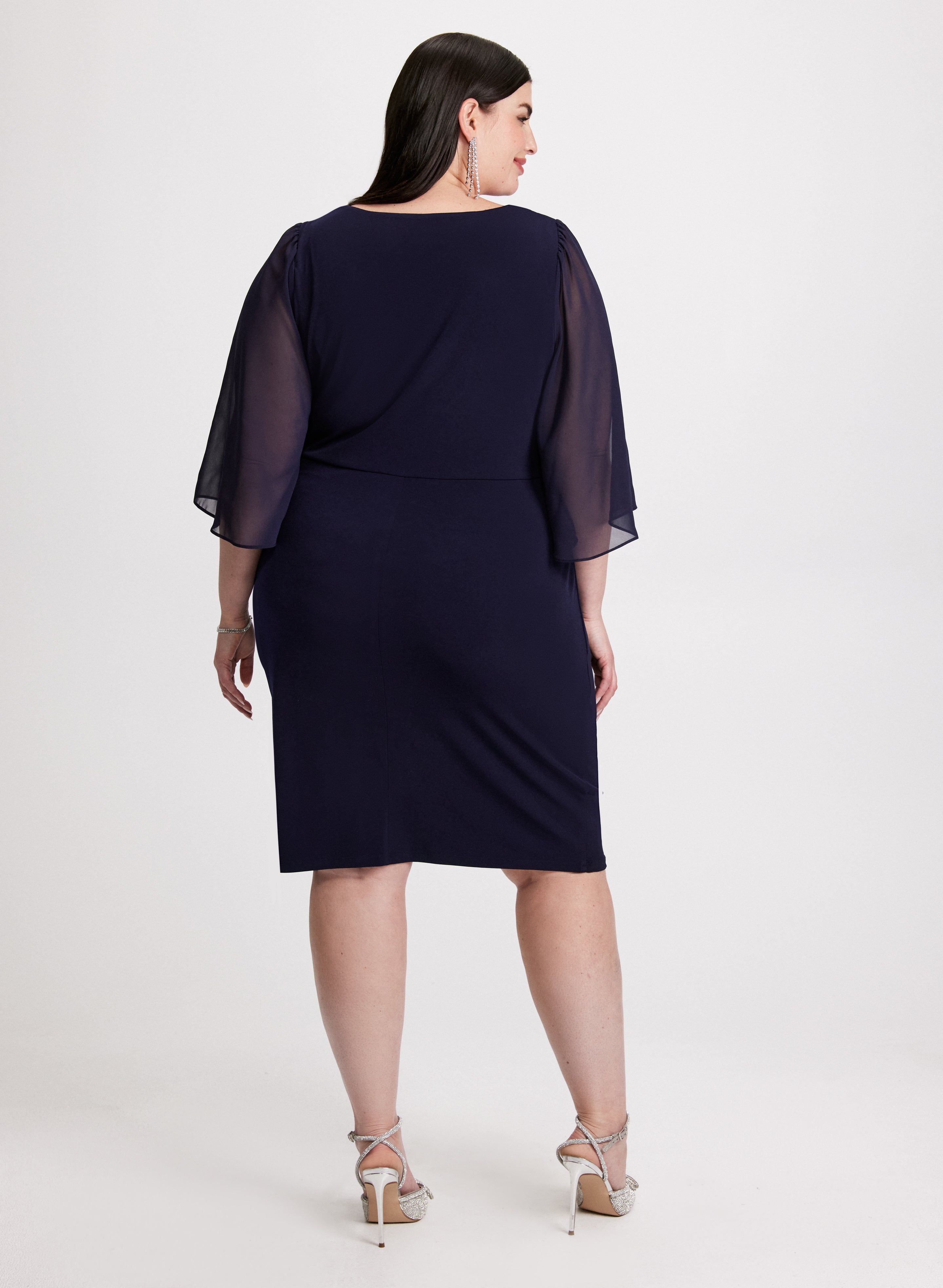 Asymmetric Neckline Short Sleeve Dress for Women - Trendy Party & Cocktail Outfit - Perfect for Date Night, Club, and Summer Events