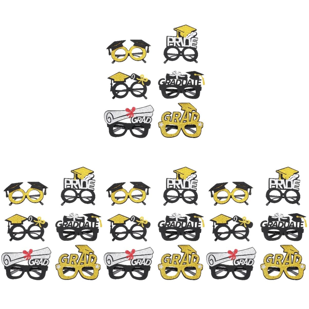 Veemoon 24 Pcs Graduation Eyeglasses 2022 - Fun Novelty Prop Glasses for Graduation Parties, Photo Booths & Celebrations - Perfect Graduation Theme Accessories for Students & Teachers