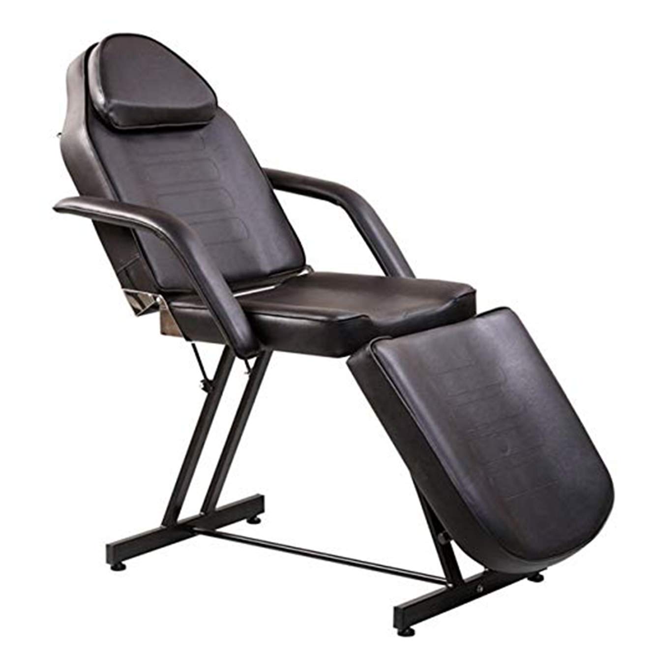 Professional Black Salon Massage Facial Bed with Adjustable Stool - Perfect for Spa, Beauty Clinics & Home Relaxation