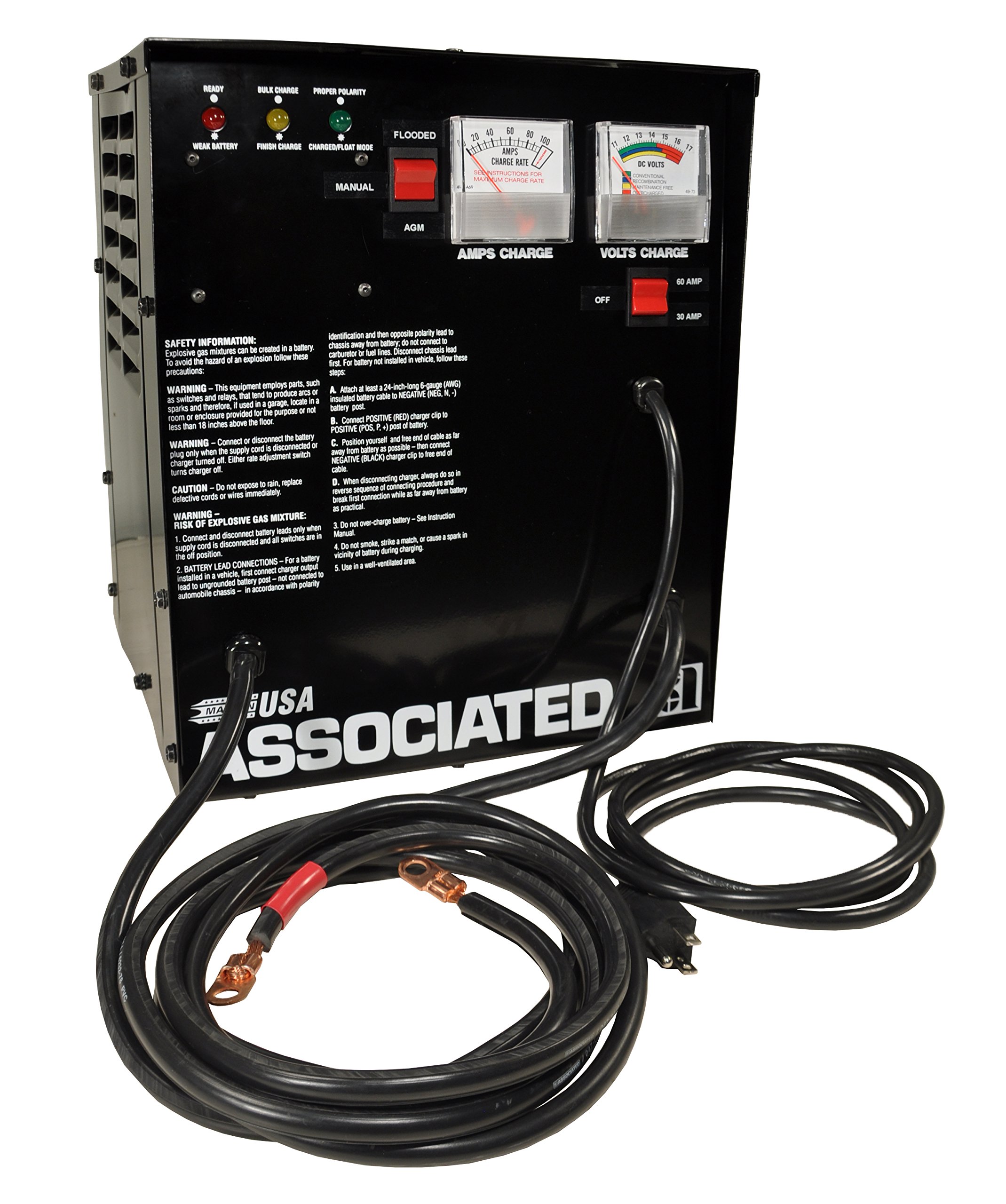 6066A Intellamatic Automatic Parallel Battery Charger - Smart 12V/24V Battery Maintainer for Cars, Boats, RVs - Fast Charging with Overcharge Protection - Perfect for Marine, Automotive & Power Sports Vehicles