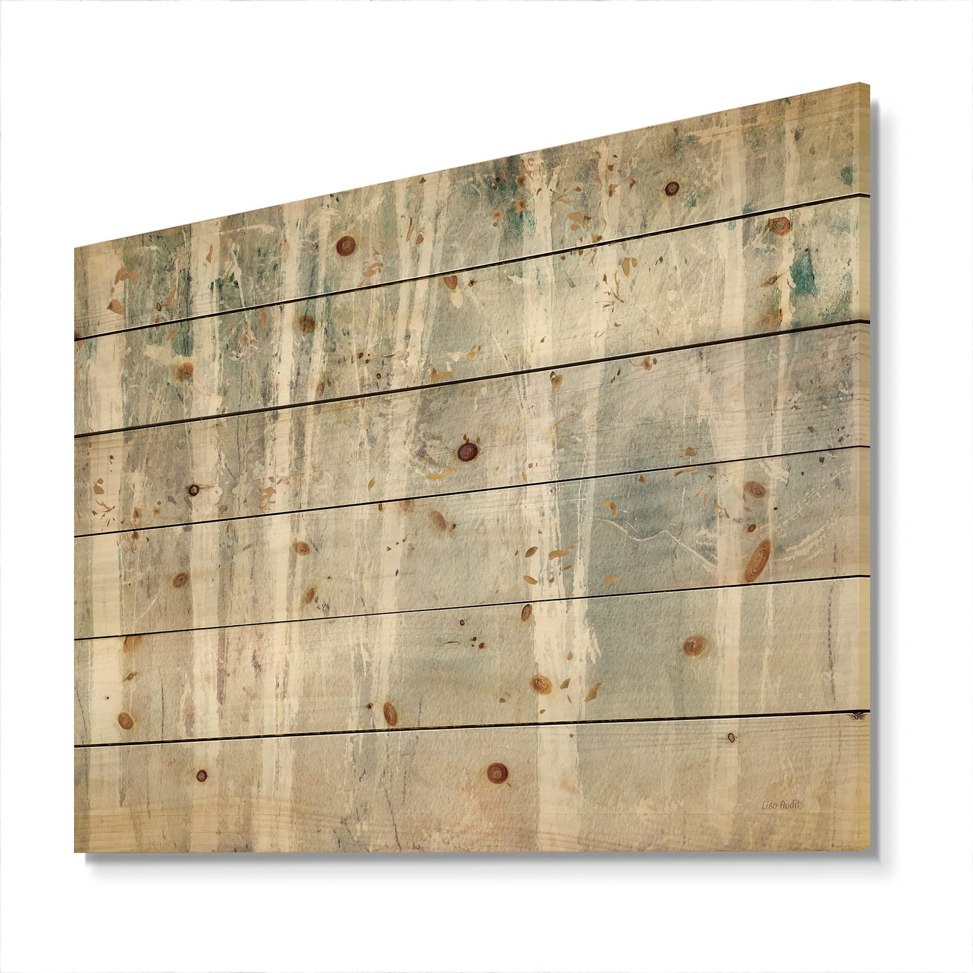 DesignQ Woodland Walk Into The Forest VII - Traditional Beige Wood Wall Art Decor, Large Abstract Pine Wood Wall Panel - Perfect for Living Room, Bedroom & Office Decor