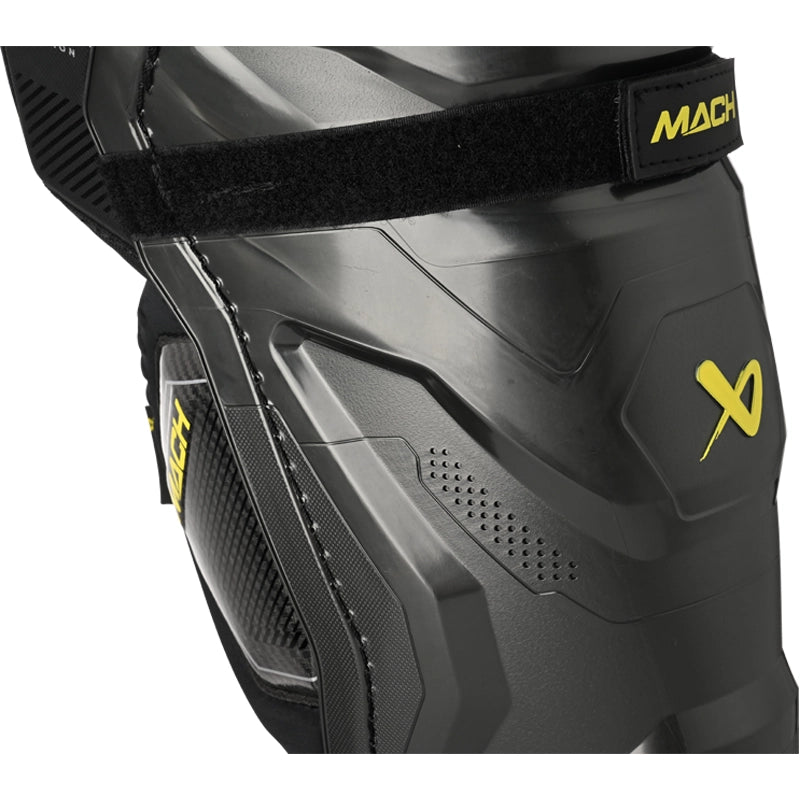 Bauer Supreme Mach Intermediate Hockey Shin Guards - Lightweight & Durable Protection for Ice Hockey Players - Perfect for Training & Competitive Games