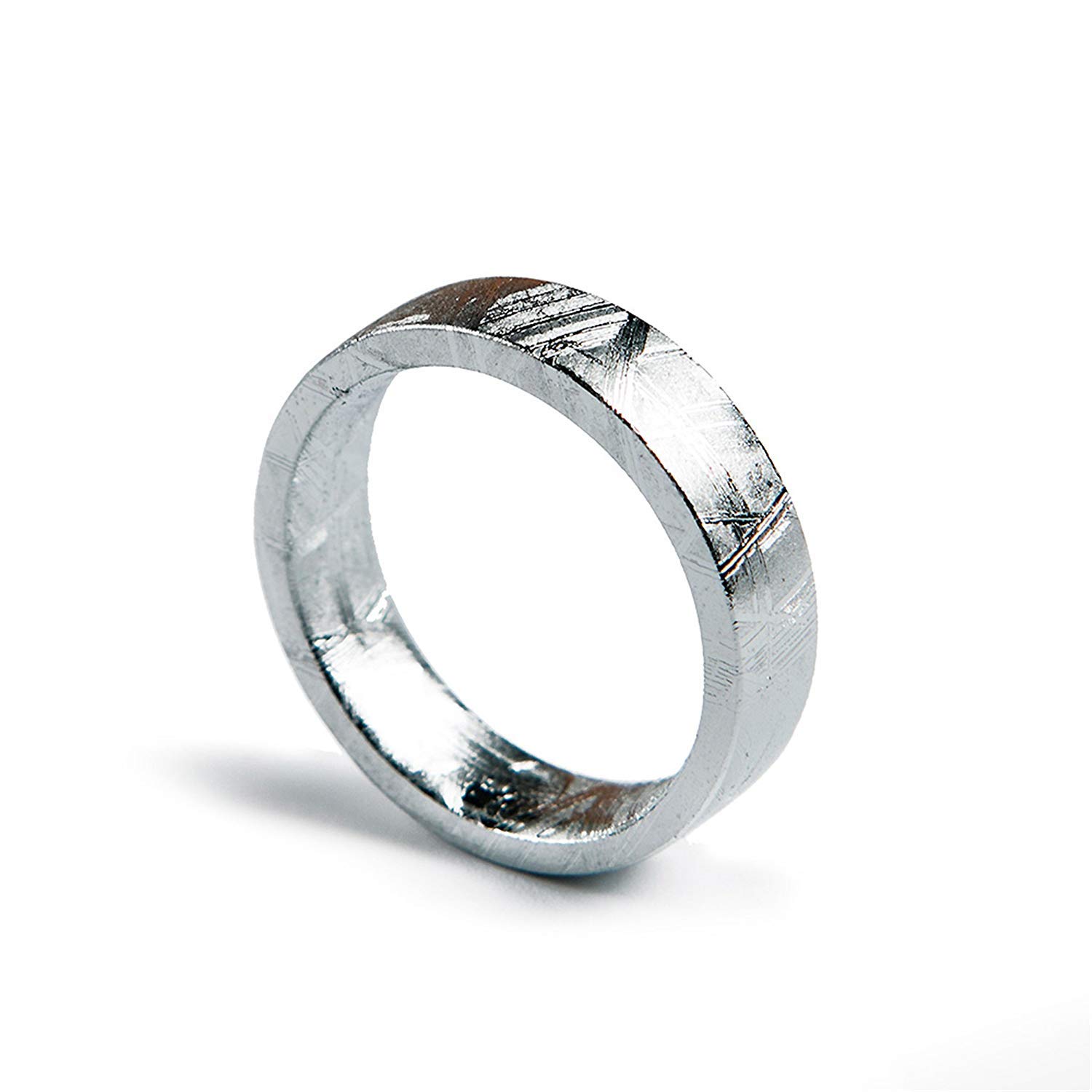 Genuine Natural Gibeon Iron Meteorite Silver Ring - Size 11 - Elegant Party & Love Jewelry for Women - Perfect for Weddings, Anniversaries & Special Occasions