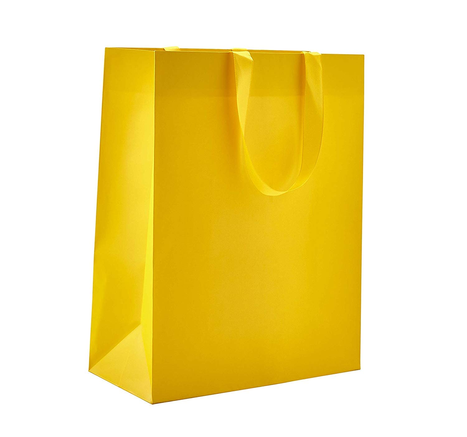 Eco-Friendly 8x4x10 Inch Reusable Kraft Paper Tote Bags - Pack of 100 Matte Sunrise Design Gift Bags for Shopping, Parties & Retail Packaging