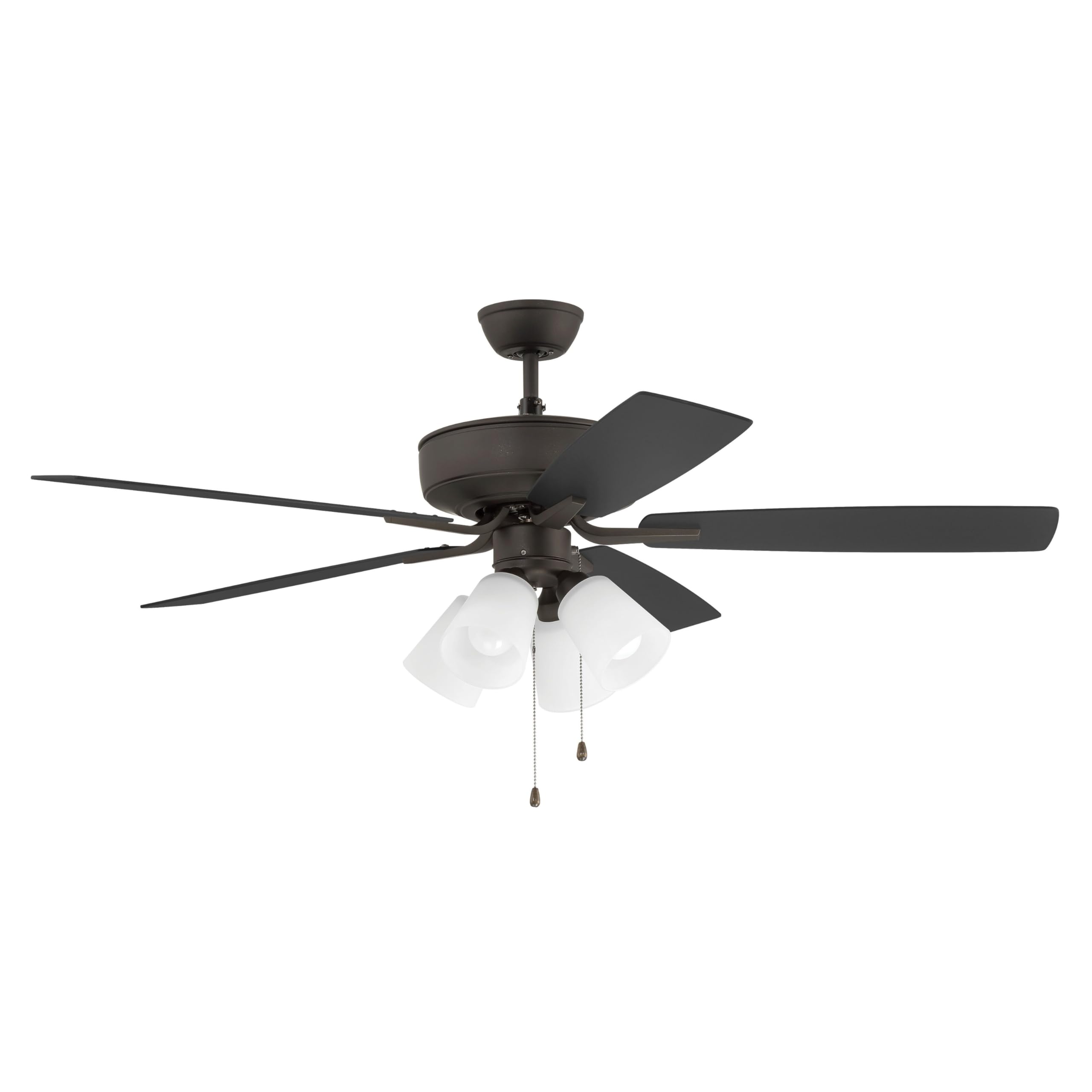 Craftmade P114ESP5-52ESPWLN 52-Inch Smart Ceiling Fan with LED Light & Remote Control - 5 Reversible Espresso/Walnut MDF Blades - Energy Efficient Indoor/Outdoor Use for Living Room, Bedroom, or Patio