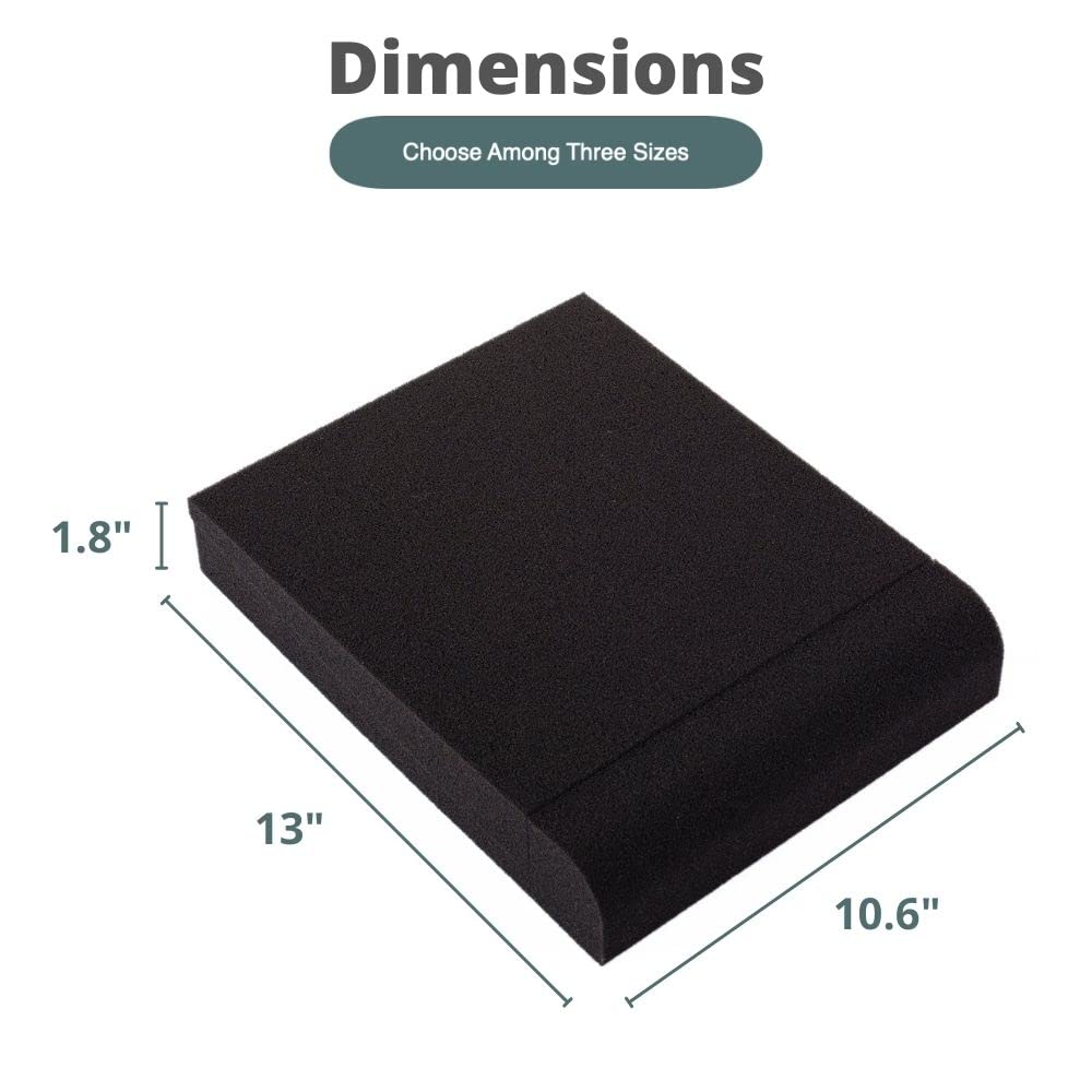 TRUE NORTH Studio Monitor Isolation Pads for 6.5-8 Inch Speakers - Premium Sound Dampening Foam Pads for Bookshelf & Studio Monitors - Enhance Audio Clarity & Reduce Vibrations for Home Studios & DJ Setups
