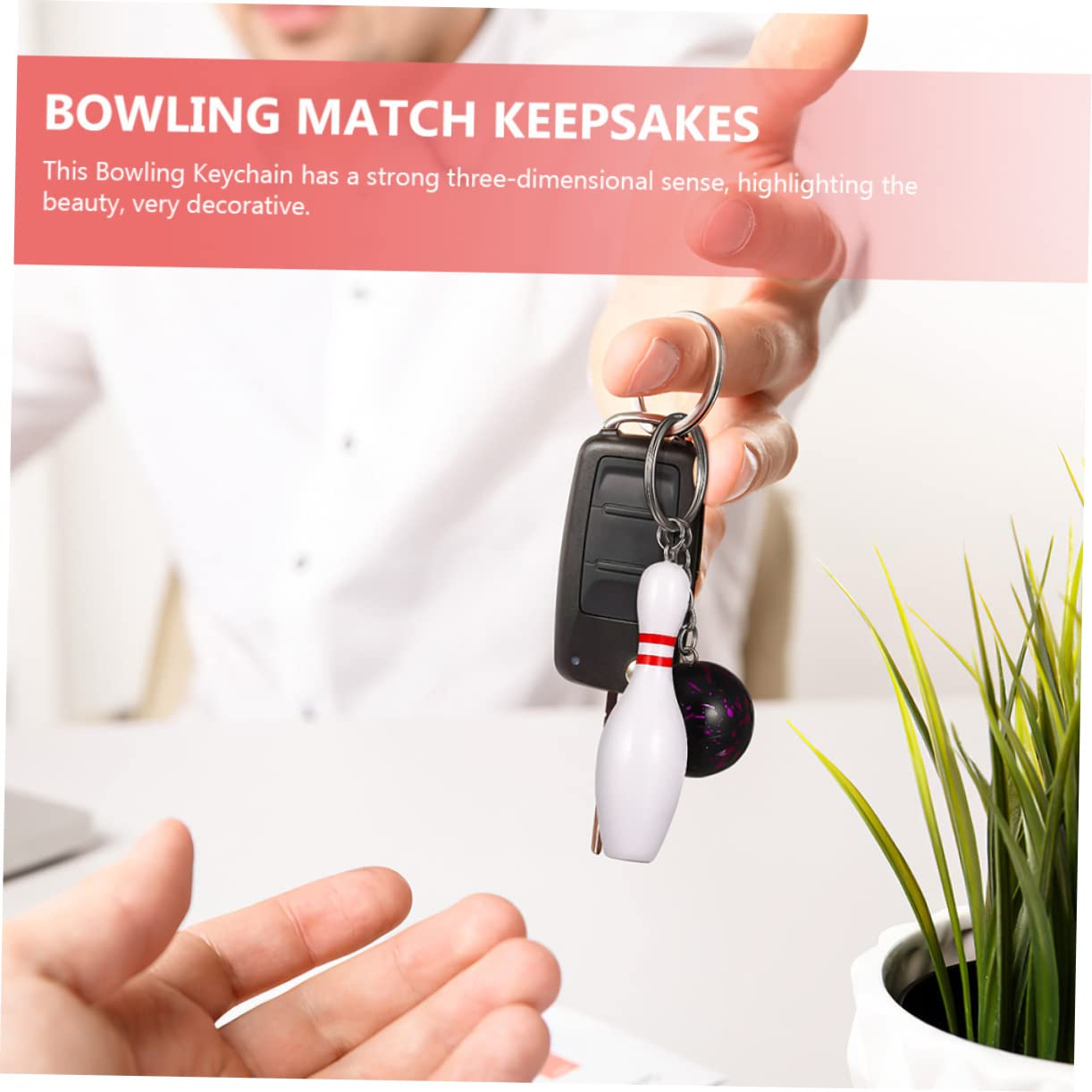 WHAMVOX 60 Pcs Bowling Keychain Set - Mini PVC Sports Keychains for Bowling Enthusiasts - Perfect for Bowling Match Souvenirs, Team Gifts, and Sports Lovers - Great for Keyrings, Backpacks, and Sports Equipment Accessories