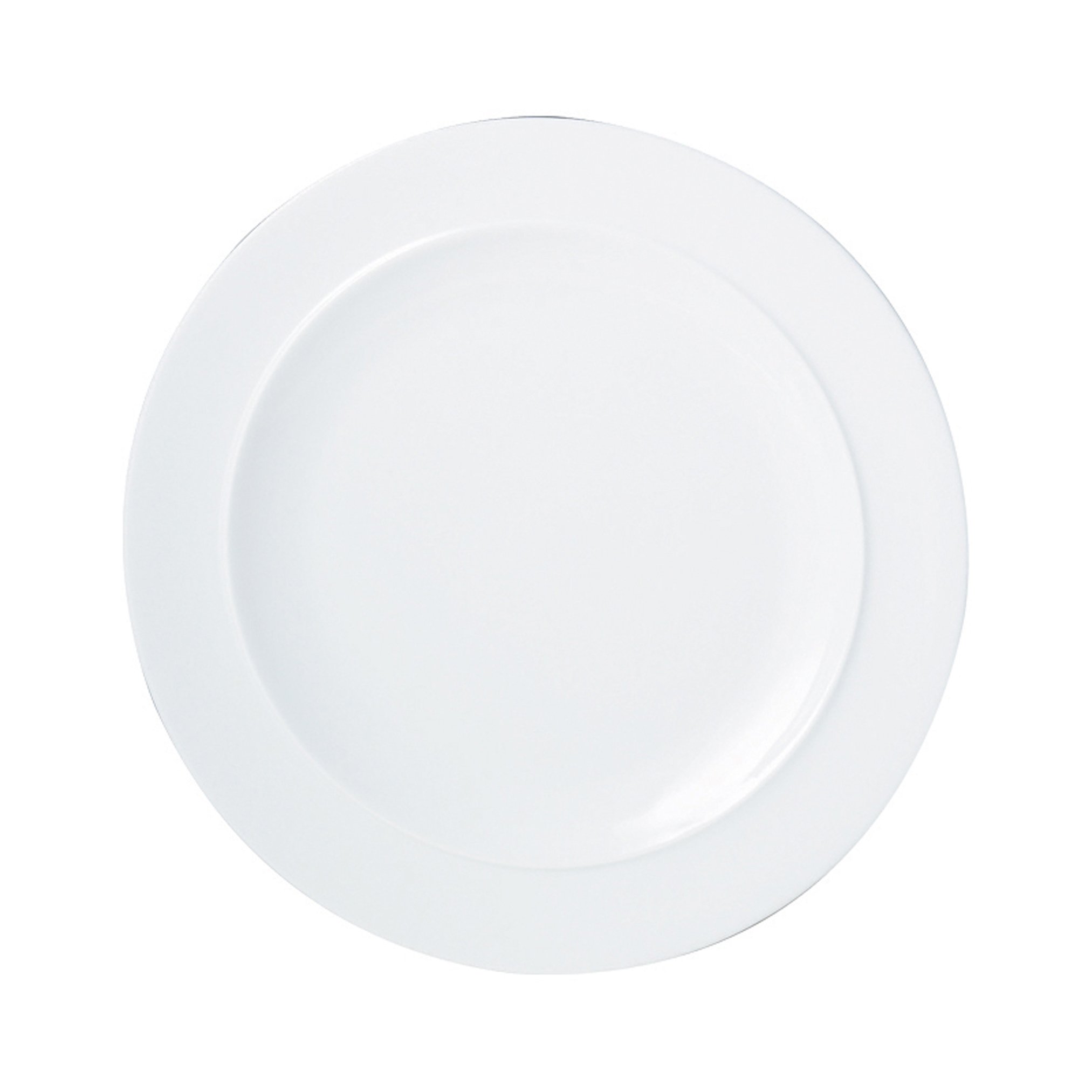 Denby 4-Piece White Dinner Plate Set - Elegant Neutral Dinnerware for Everyday Use & Formal Dining