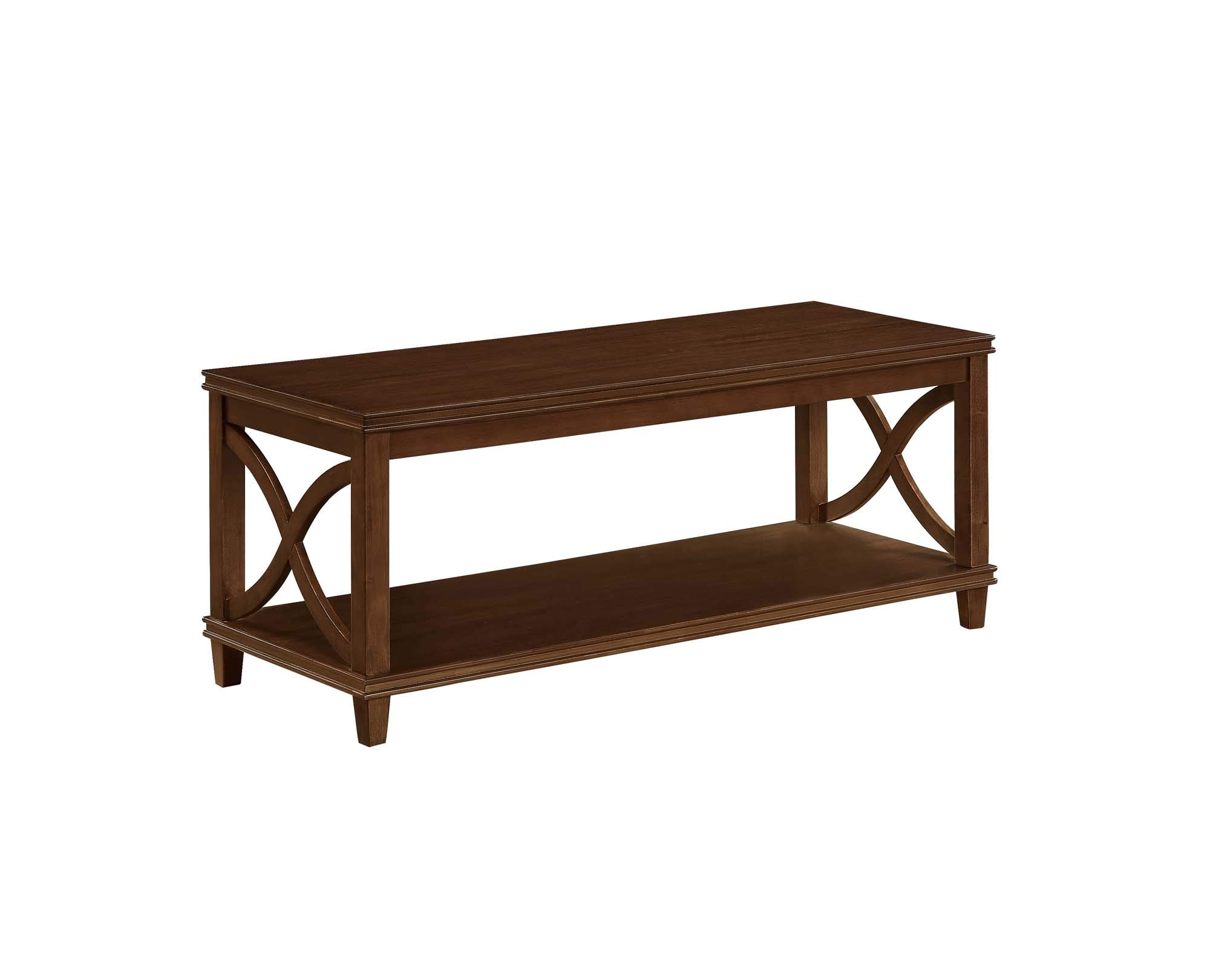 Convenience Concepts Florence Coffee Table - Espresso Finish Modern Side Table for Living Room, Perfect for Coffee, Books & Home Decor
