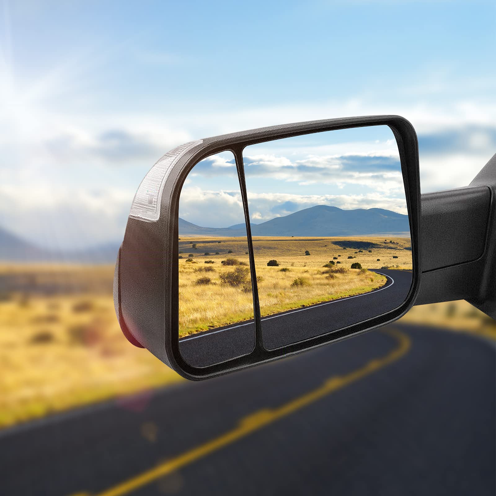 2010-2018 Dodge Ram 1500-5500 Left Side Lower Convex Mirror Glass Replacement with Rear Mounting Bracket | Compatible with Towing Mirrors | Driver Side Mirror Upgrade for Enhanced Visibility & Safety While Towing or Parking