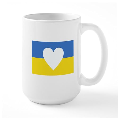 White - Ukraine Heart Mugs