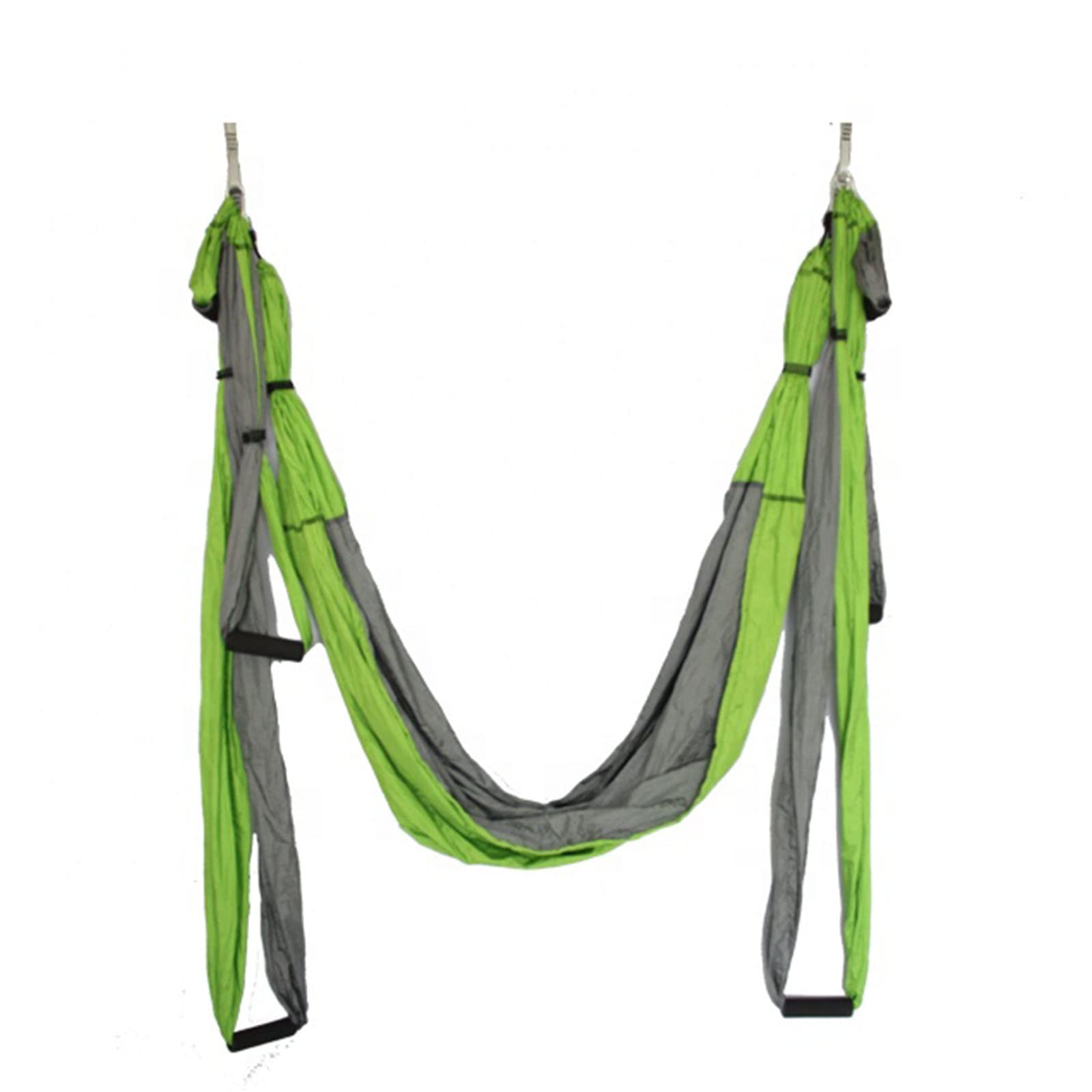 JJGBWY Aerial Yoga Swing Set - Anti-Gravity Hammock with Safety Buckle, Ceiling Suspended for Home, Studio & Gym - Comfortable & Breathable Fabric - Perfect for Yoga, Pilates, Stretching & Relaxation (Green)