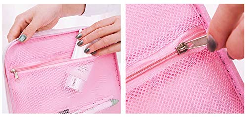 Trexee Portable Makeup Bag Organizer - Waterproof Cosmetic Case with Multiple Compartments for Travel, Women's Toiletry Bag - Perfect for Vacation, Gym & Daily Essentials Storage