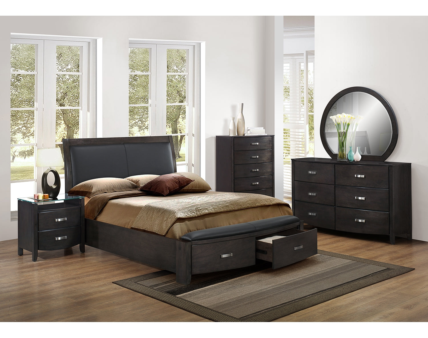 6-Drawer Dresser for Bedroom - Modern Charcoal Finish, Sturdy Wooden Storage Cabinet for Clothes & Accessories | Perfect for Master Bedroom, Guest Room, or Dorm Organization
