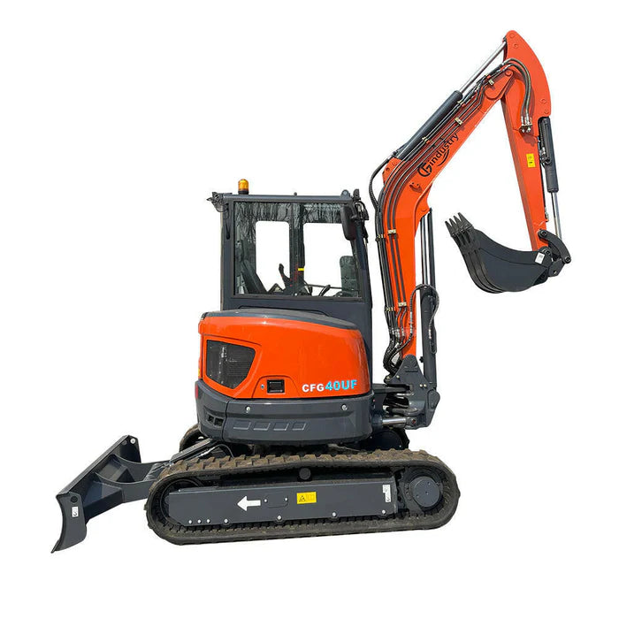 25 HP 4 Ton Mini Excavator with Kubota Engine | CFG 40UF | Compact Digging Machine for Construction, Landscaping & Farm Use