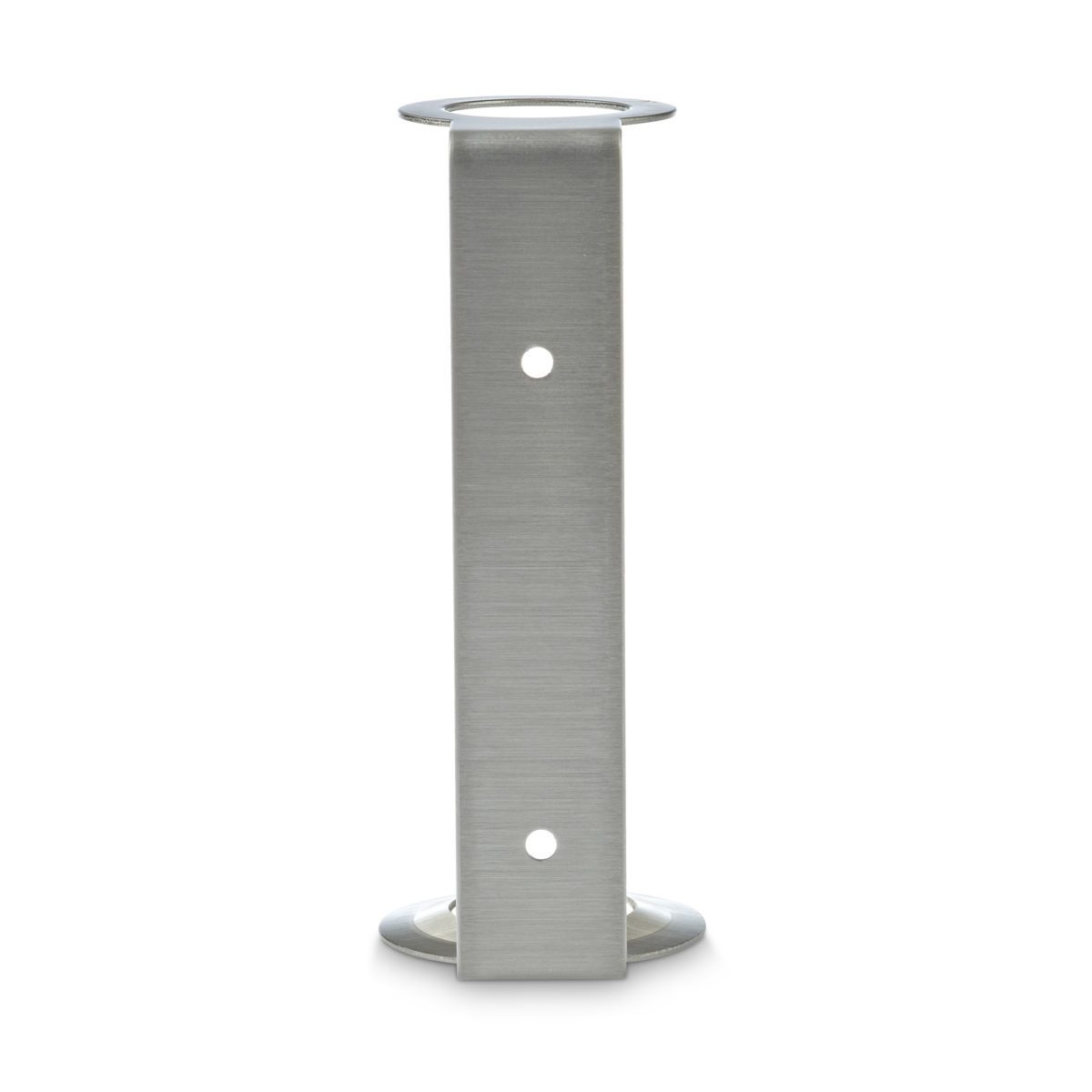 DESIGNSTUCH Brushed Steel Single Soap Dispenser Holder - Modern Bathroom & Kitchen Countertop Organizer for Liquid Hand Soap