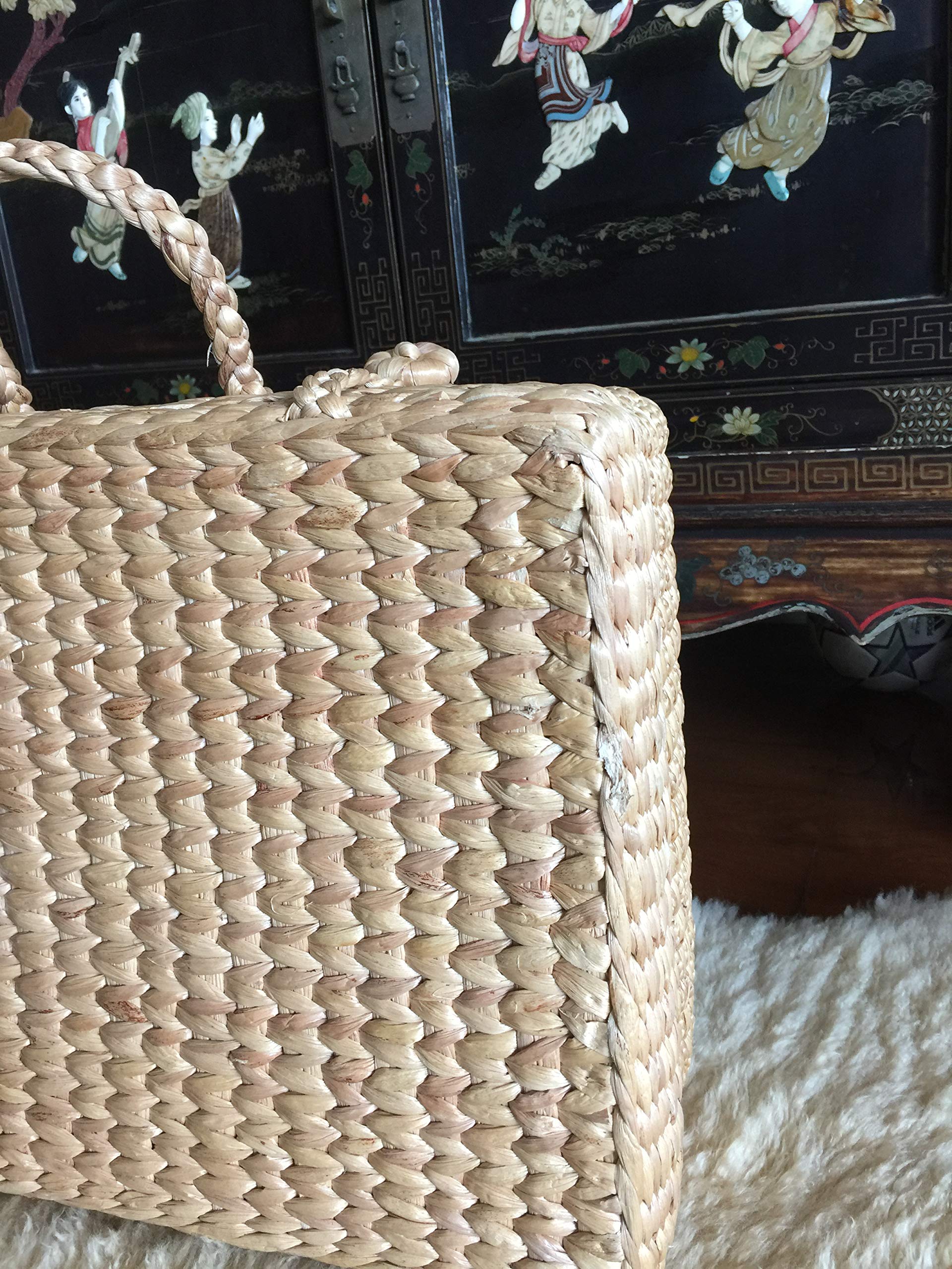 Extra Large Straw Tote Bag for Picnic, Beach & Market - Natural Woven Straw Basket Bag for Women, Summer Carryall with Wide Opening | Perfect for Groceries, Shopping & Outdoor Activities