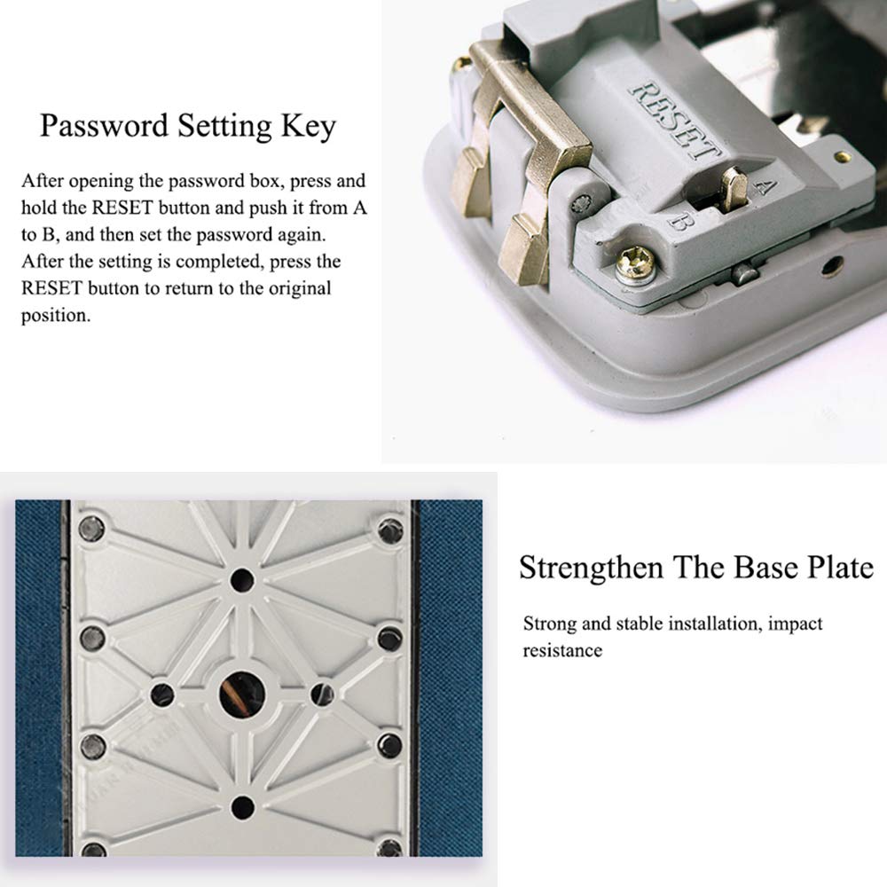 Secure Outdoor Key Lock Box - Aluminum Alloy Combination Key Safe with Code for House Keys | Wall Mount & Door Knob Mount | Ideal for Spare Key Storage, Vacation Homes & Airbnb Rentals