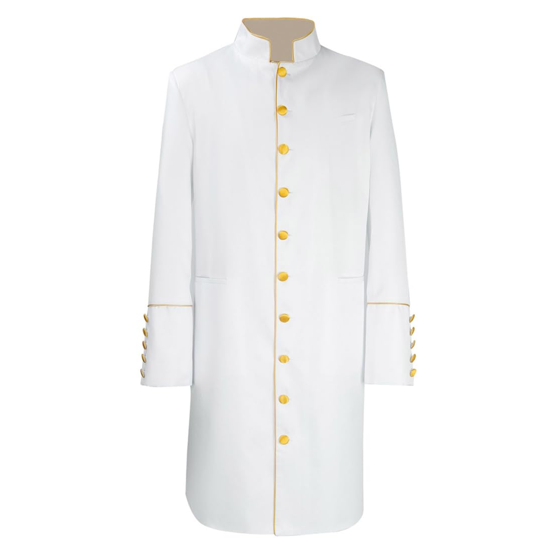 Chigemianbaoba Men's Short Cassock - Church Choir Minister Robe for Pulpit & Liturgical Services - Clergy Robe Coat for Worship, Sermons & Religious Ceremonies