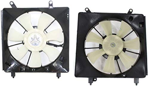 Garage-Pro 2-Pack Cooling Fan Assembly Replacement for 2002-2006 Acura RSX - High Performance Radiator Cooling Fans for Engine Overheating Protection & Summer Driving