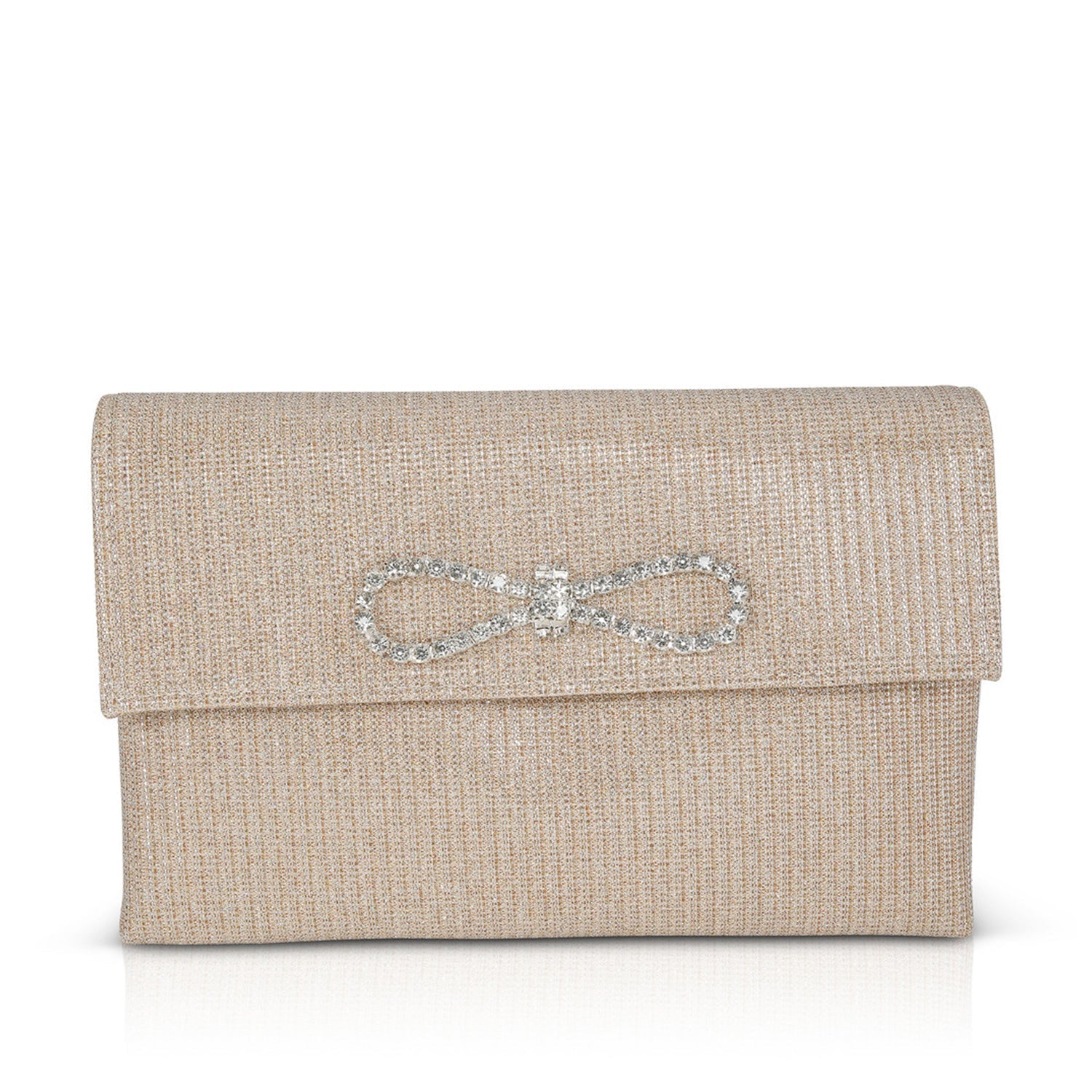 Badgley Mischka Women's Gold Sparkle Jacquard Envelope Clutch - Elegant Evening Bag for Parties, Weddings & Special Occasions