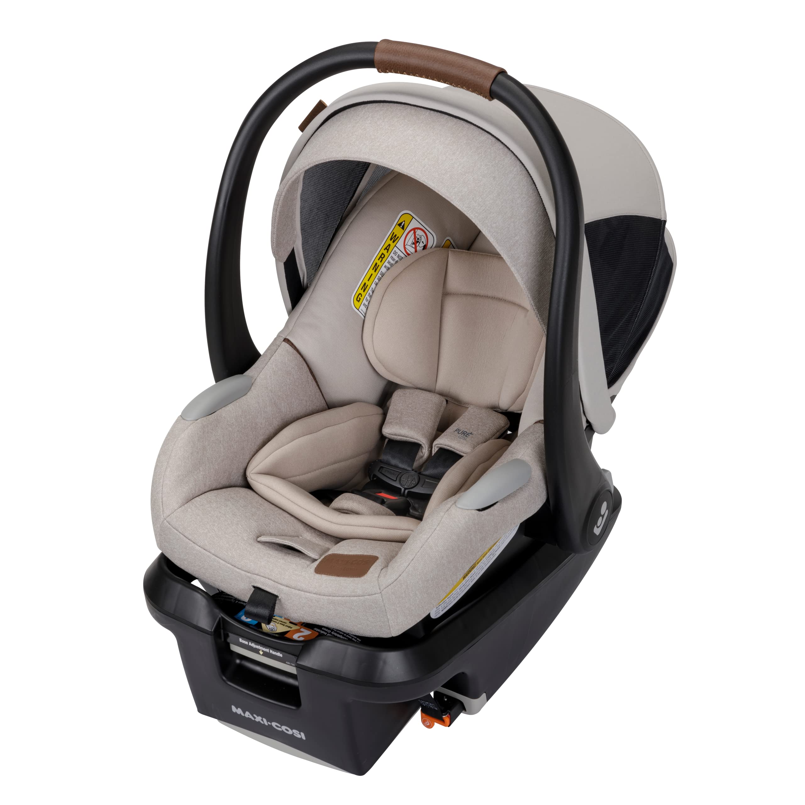 Maxi-Cosi Mico Luxe+ Infant Car Seat with Base - Lightweight Baby Carrier & Convertible Car Seat for Newborns, Desert Wonder - Perfect for Travel, Daily Commutes & Family Outings