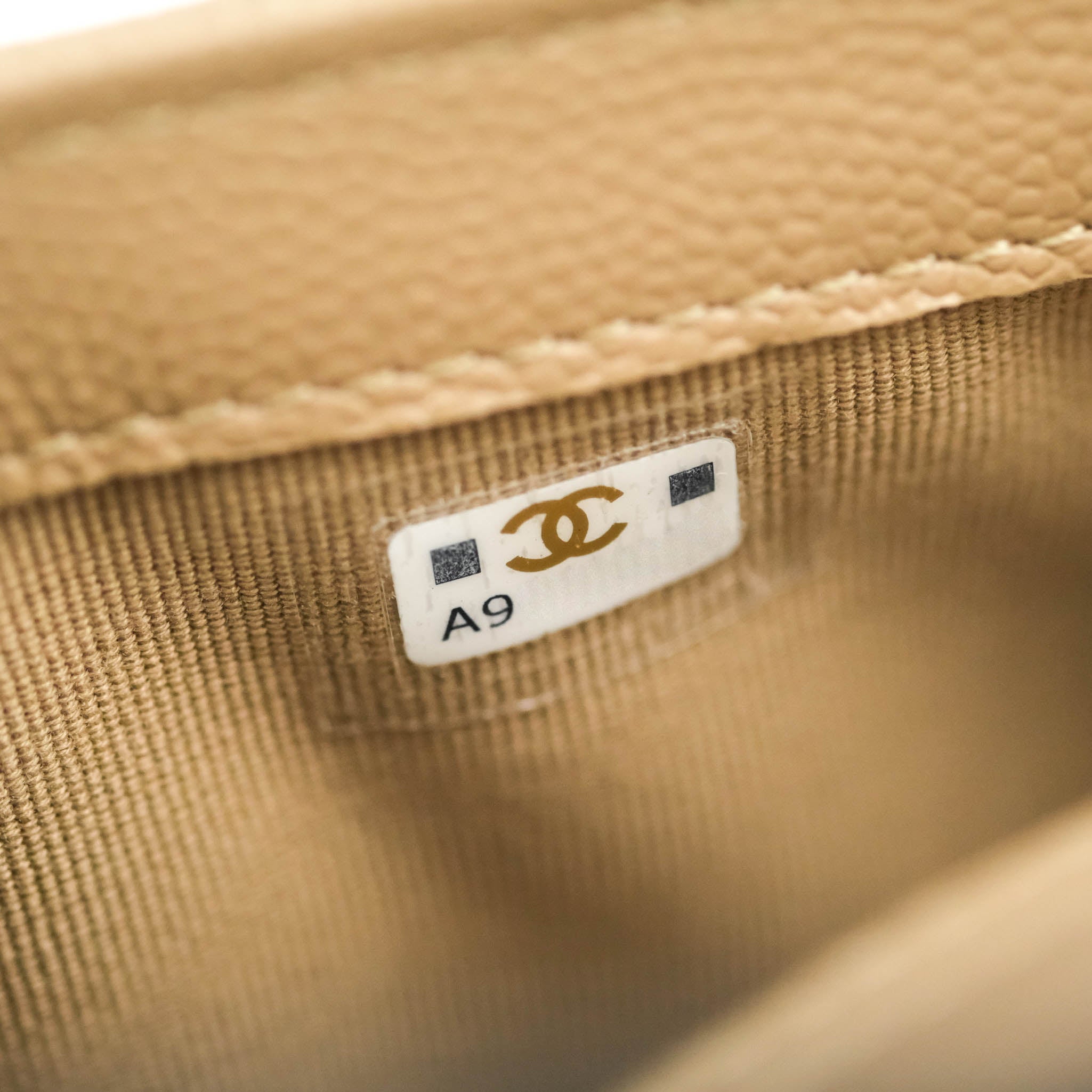 Chanel Classic Flap Phone Holder with Chain - Dark Beige Caviar Leather & Gold Hardware 22A Collection | Luxury Phone Crossbody Bag for Women | Perfect for Parties, Shopping & Everyday Use