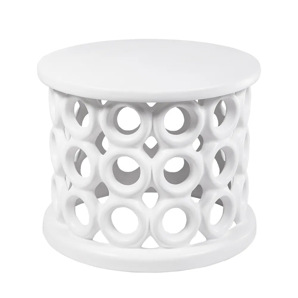 Bilgola Concrete Outdoor Side Table - Modern Patio Furniture for Garden, Poolside & Balcony Decor