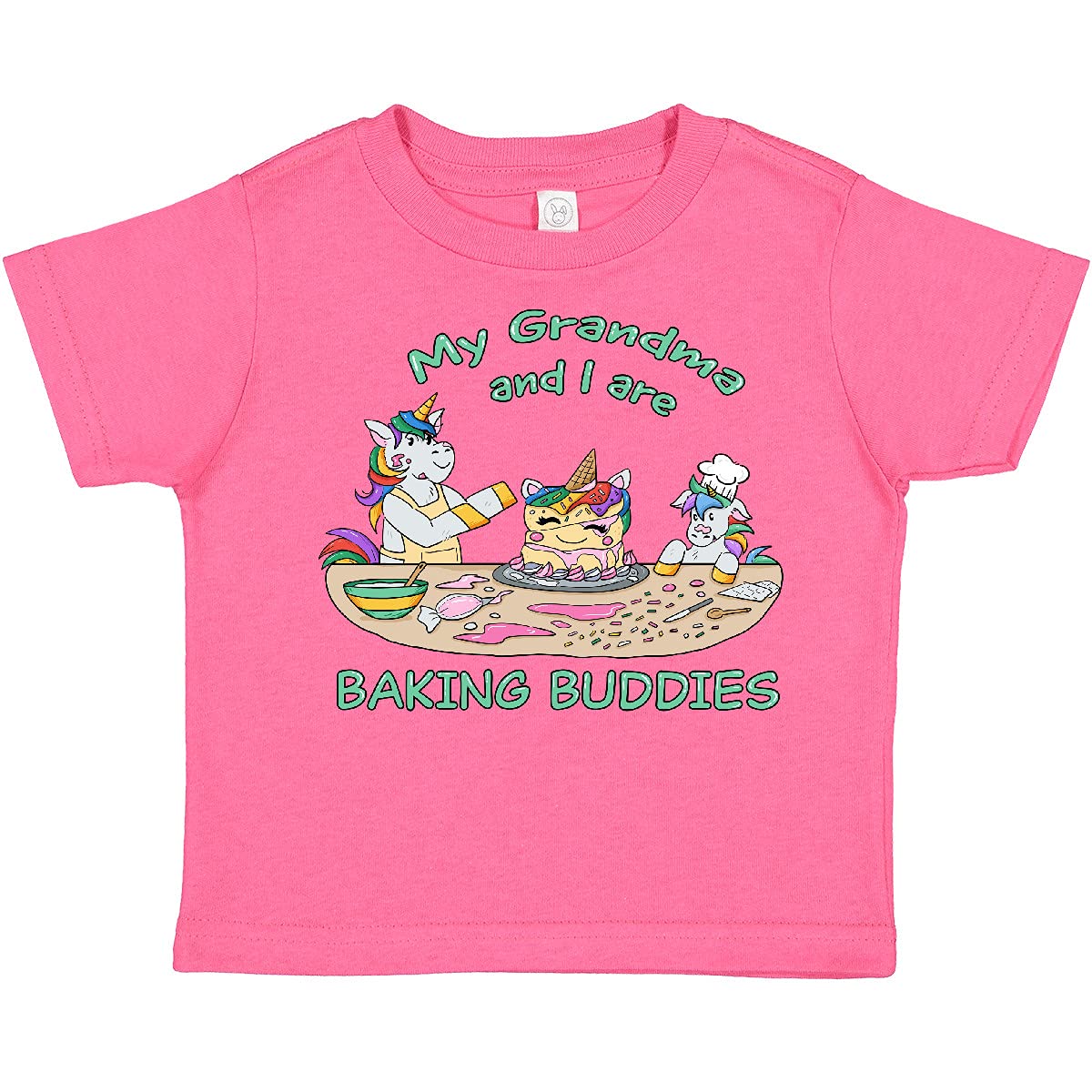 Inktastic My Grandma and I are Baking Buddies Toddler T-Shirt - Cute Matching Outfits for Grandparent-Grandchild Baking Activities