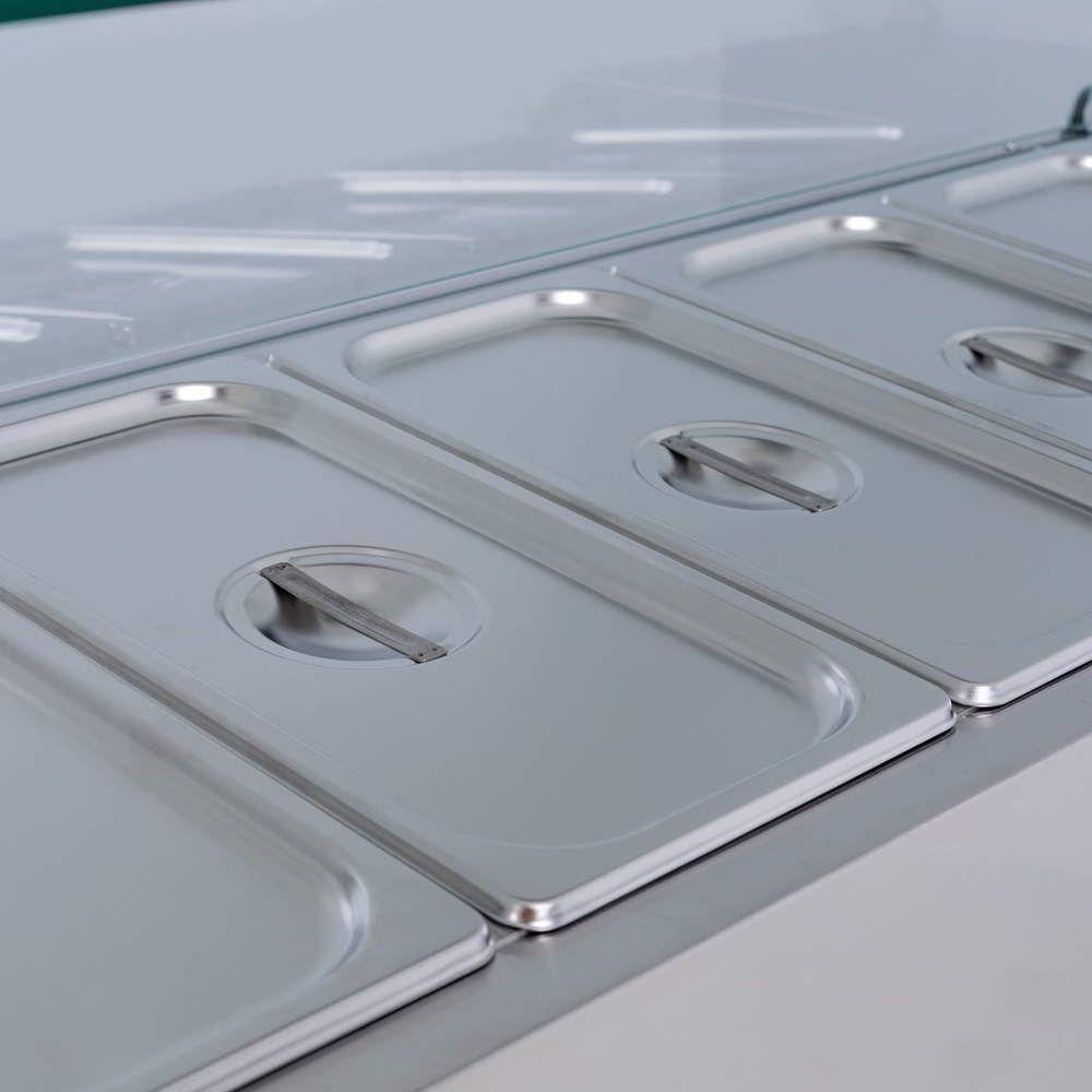 Commercial AG Bench Top Saladette & Pizza Showcase 1600mm - Perfect for Delis, Pizzerias, and Buffet Displays