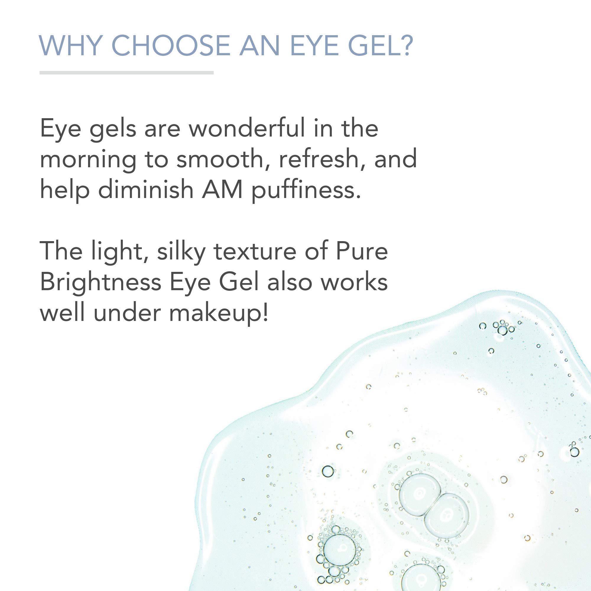 Pure Body Naturals Age Defying Eye Gel - Dark Circle & Puffiness Reducer, Anti-Aging Eye Treatment with Hyaluronic Acid & Peptides | Perfect for Night Routine & Travel Skincare