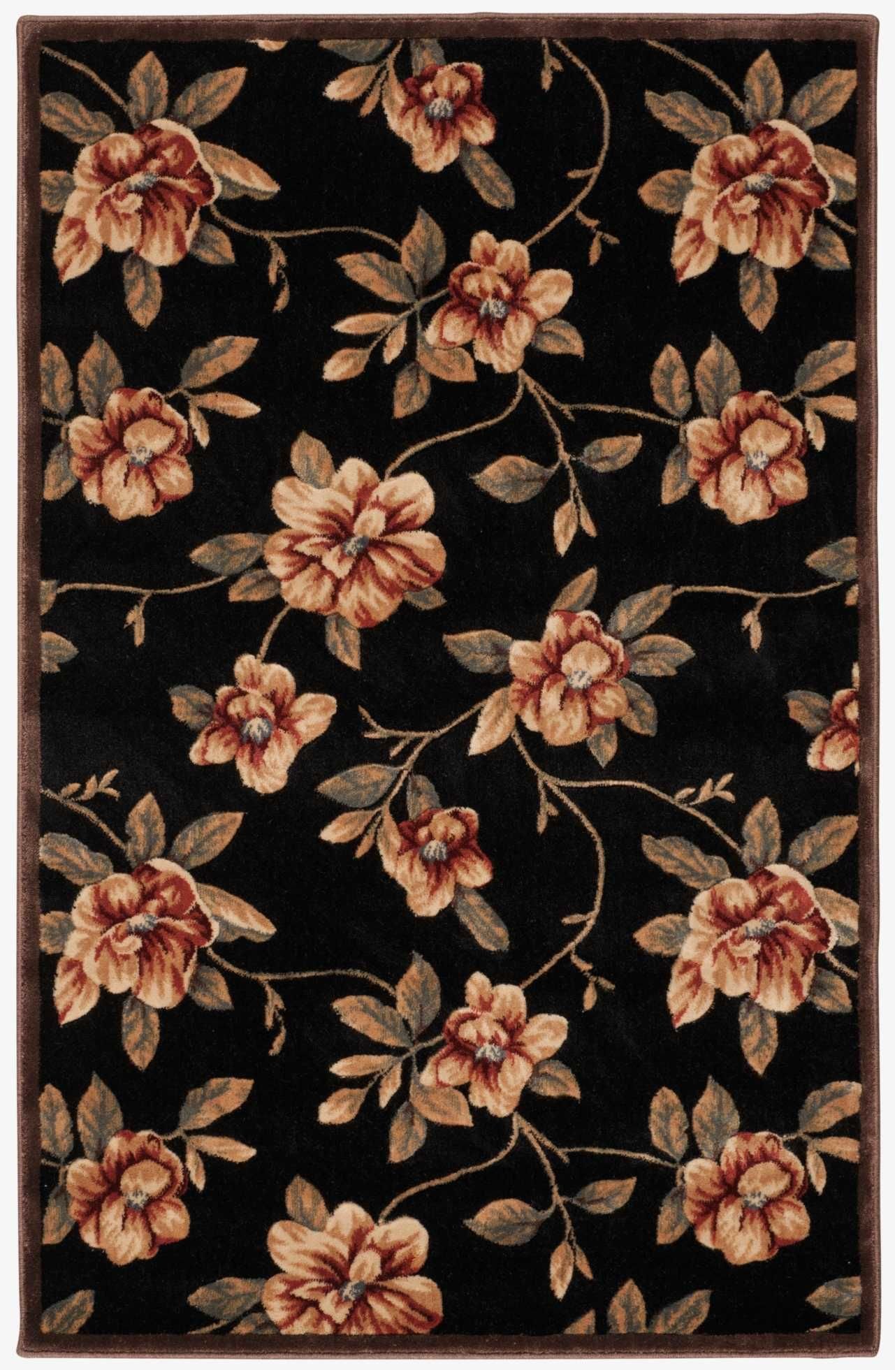 Nourison Cambridge Floral Black 3'6