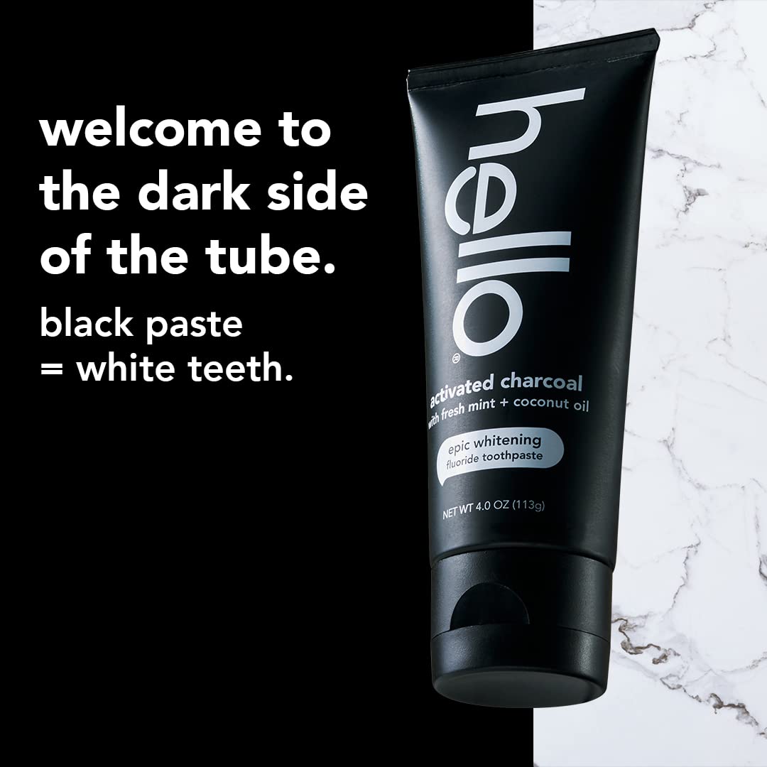 **Activated Charcoal & Fluoride Toothpaste for Teeth Whitening – Fresh Mint & Coconut Oil, SLS-Free, Vegan, Gluten-Free (3 Pack, 4 oz Tubes) – Ideal for Natural Oral Care & Bright Smiles**