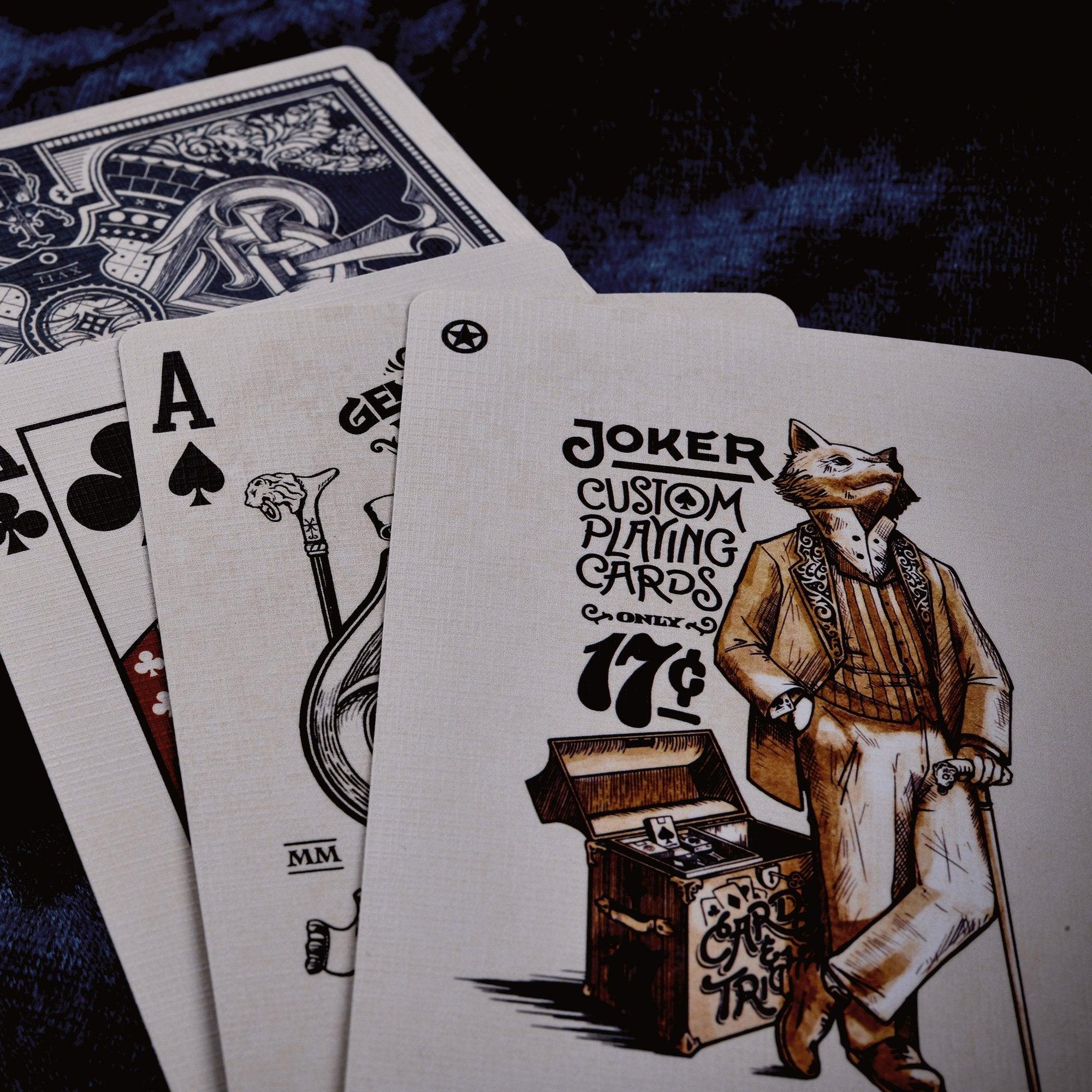 Premium Parlour Playing Cards - Blue Stockholm 17 Deck for Poker, Magic Tricks & Card Games | Elegant Design for Casino Nights, Parties & Collectors