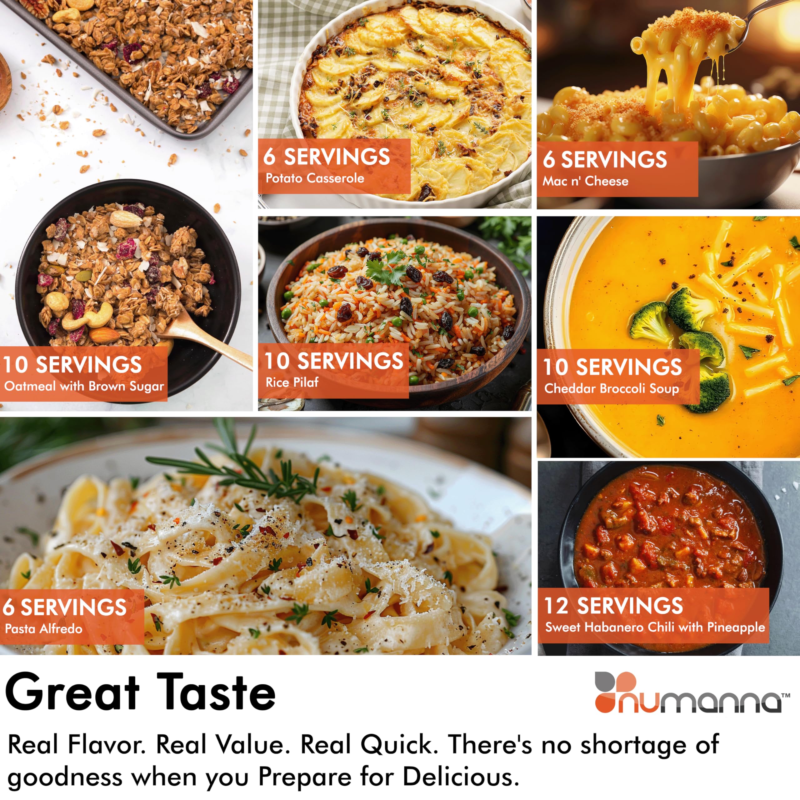 NuManna 2-Person 12-Month Emergency Food Supply - Freeze Dried Survival Food for Long Term Storage, Camping & Disaster Preparedness
