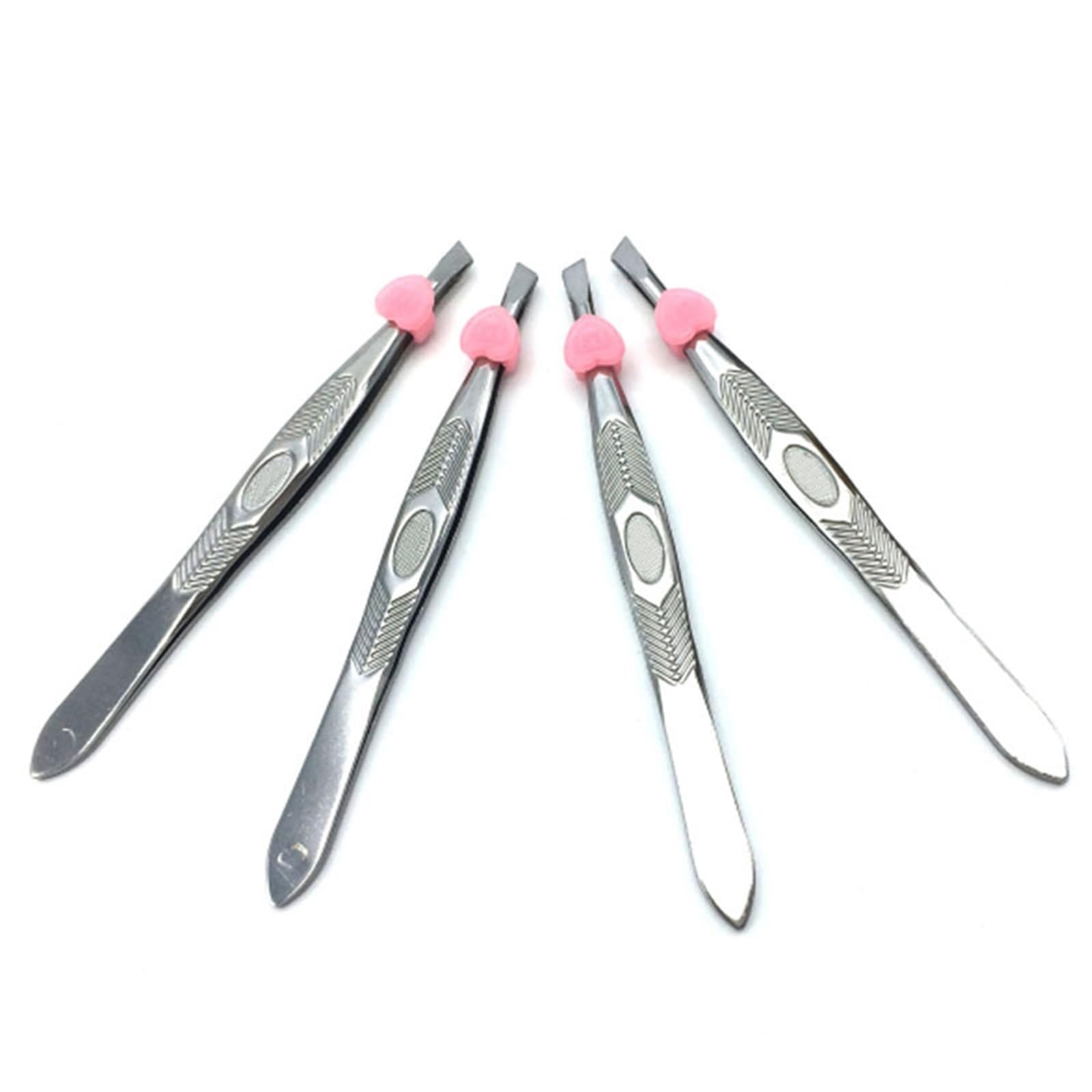 Professional Stainless Steel Hair Removal Tweezers - Precision Eyebrow Tweezers for Shaping, Grooming & Makeup | Perfect for Salon, Home Use & Travel Beauty Kit