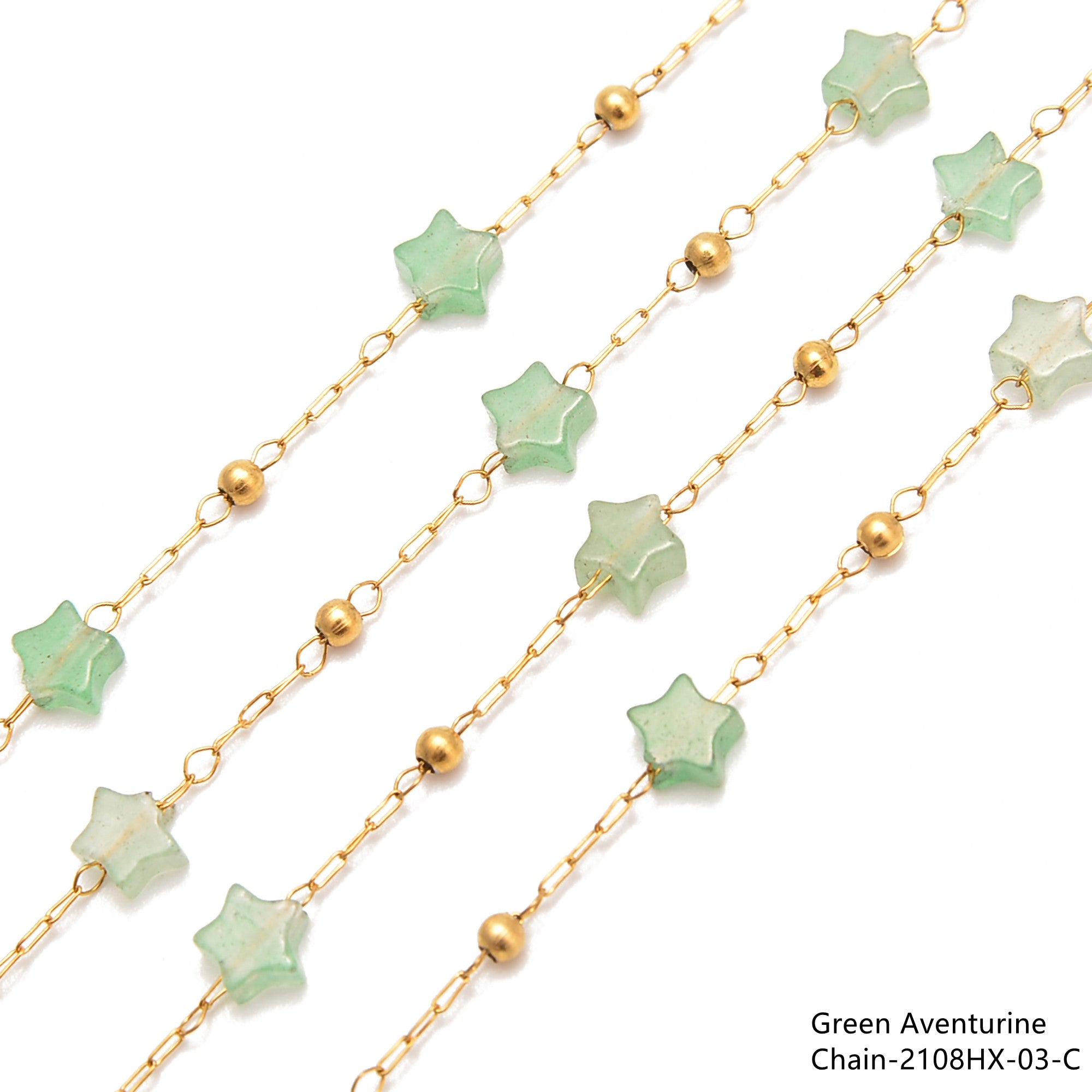 5mm Star Shape Beads - Multi Gemstone Chain Bracelet Making Supplies (1 Meter Per Bag) - Perfect for DIY Jewelry, Craft Projects & Gift Making