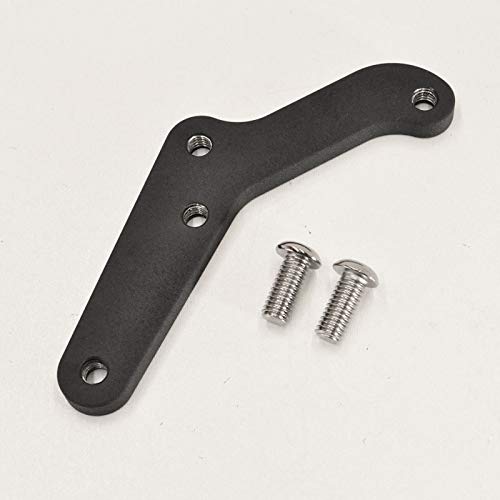 Black Ultima FRONT Brake Caliper Mount for 1984-1999 Harley Davidson Models (Except FXSTS) - Chrome 4-Piston Caliper Included - Compatible with Harley Chopper, Bobber & Cafe Racer Motorcycles - Perfect for Custom Bike Builds and Performance Upgrades